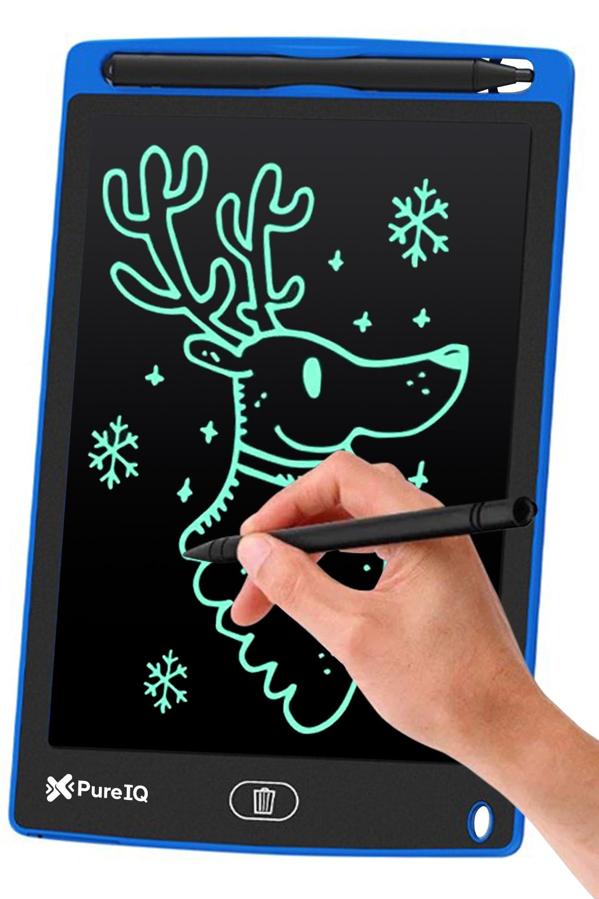 DoğubeyStore Writing Tablet Lcd 8.5 Inç Dijital Kalemli Çizim Yazı Tahtası Grafik Not Yazma Eğitim Tableti-mavi
