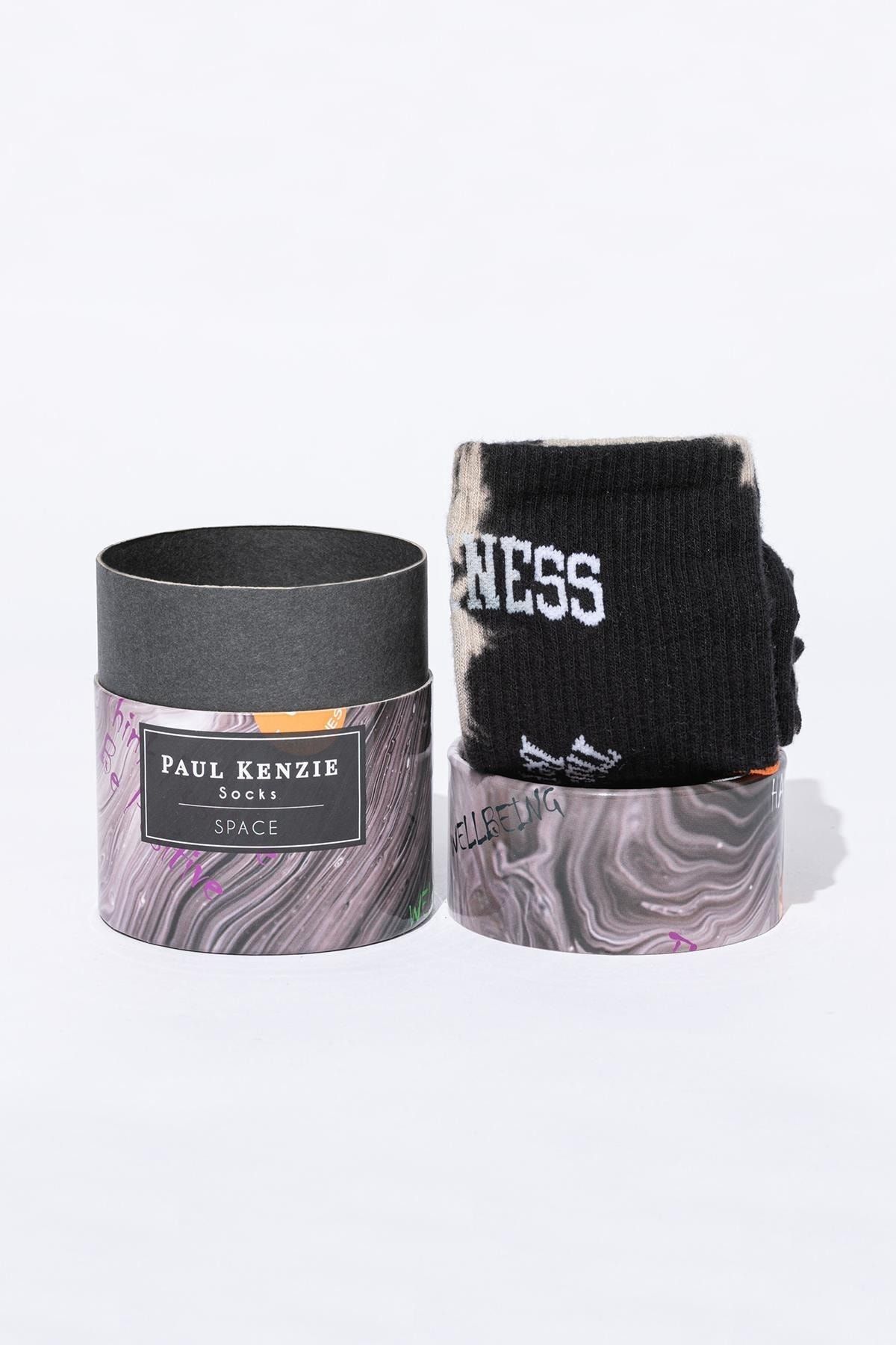 Paul Kenzie Smile - Dye Unisex Batik Desenli Dikişsiz Tenis Çorap - Space