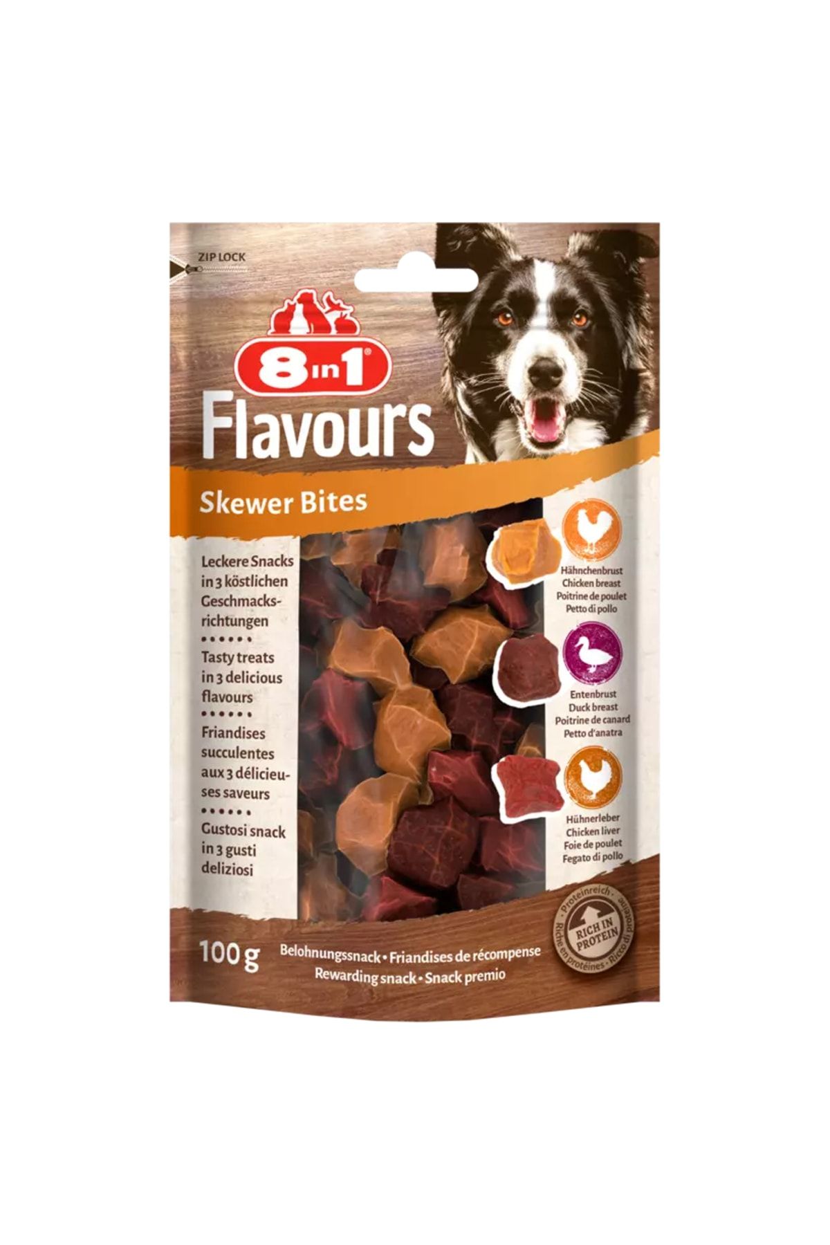 8in1 Flavours Skewer Bites Köpek Ödülü 100 Gr_0
