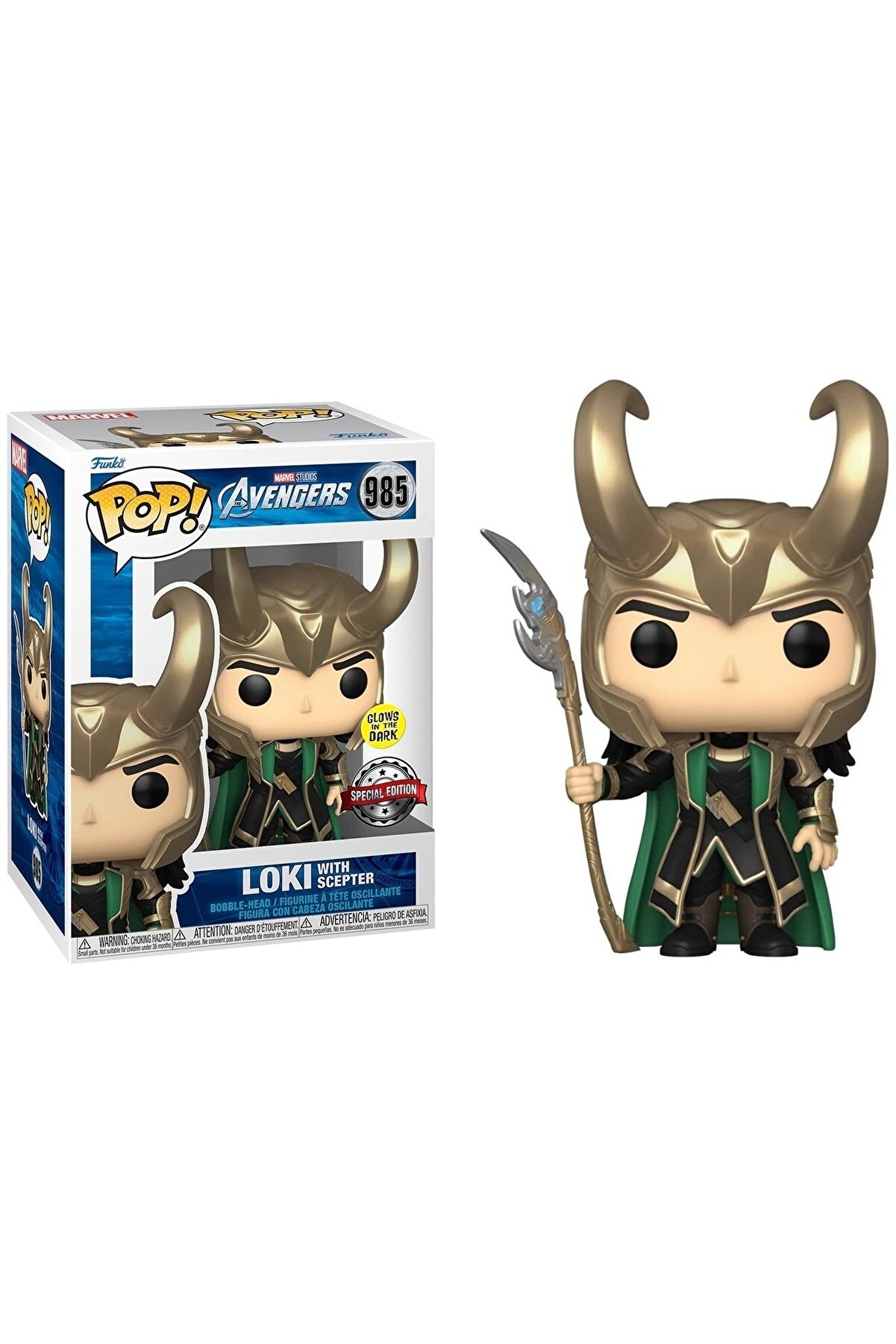 Funko Pop Avengers Loki Kral Asası Scepter Ile Exclusive Figür Limited Edition "karanlıkta Parlar"