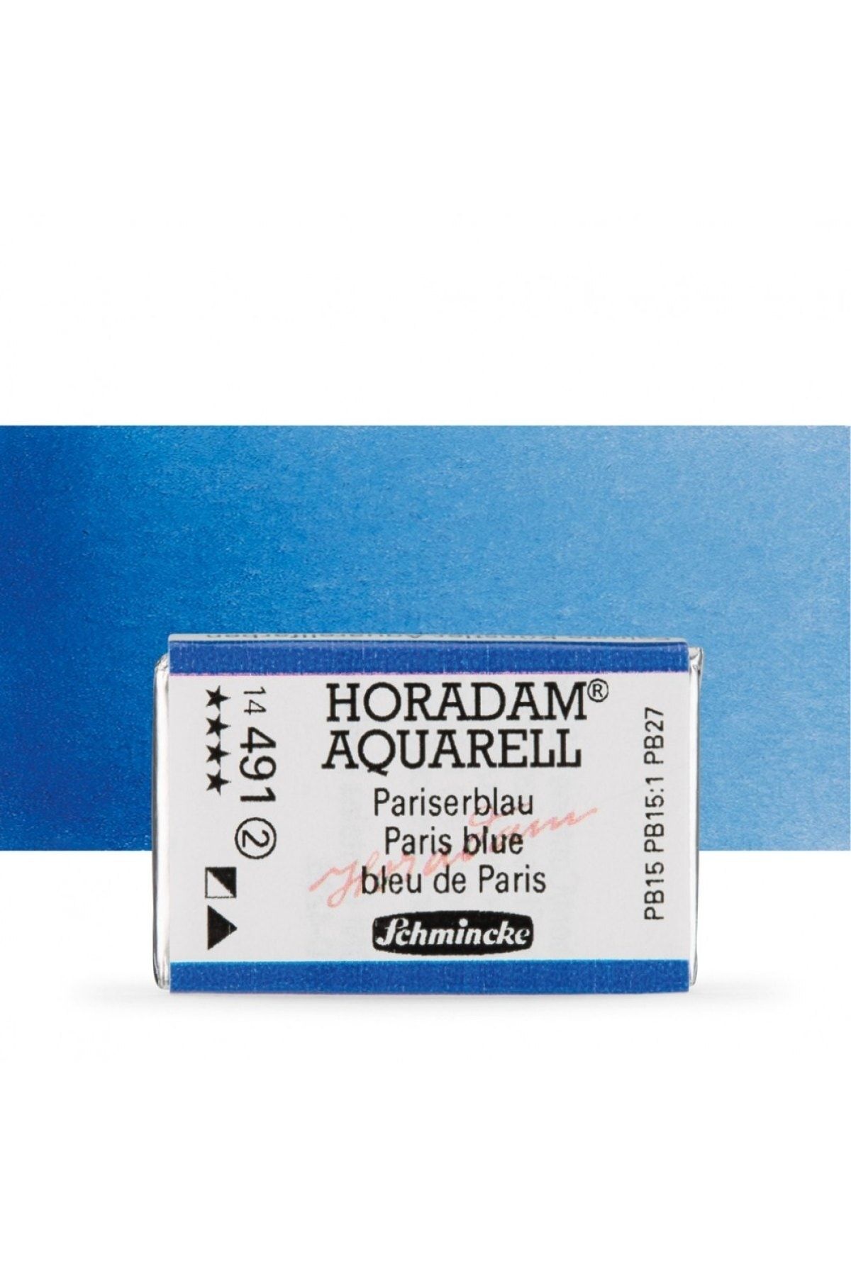 Schmincke Horadam Aquarell Tam Tablet Sulu Boya Paris Blue 491 S.2