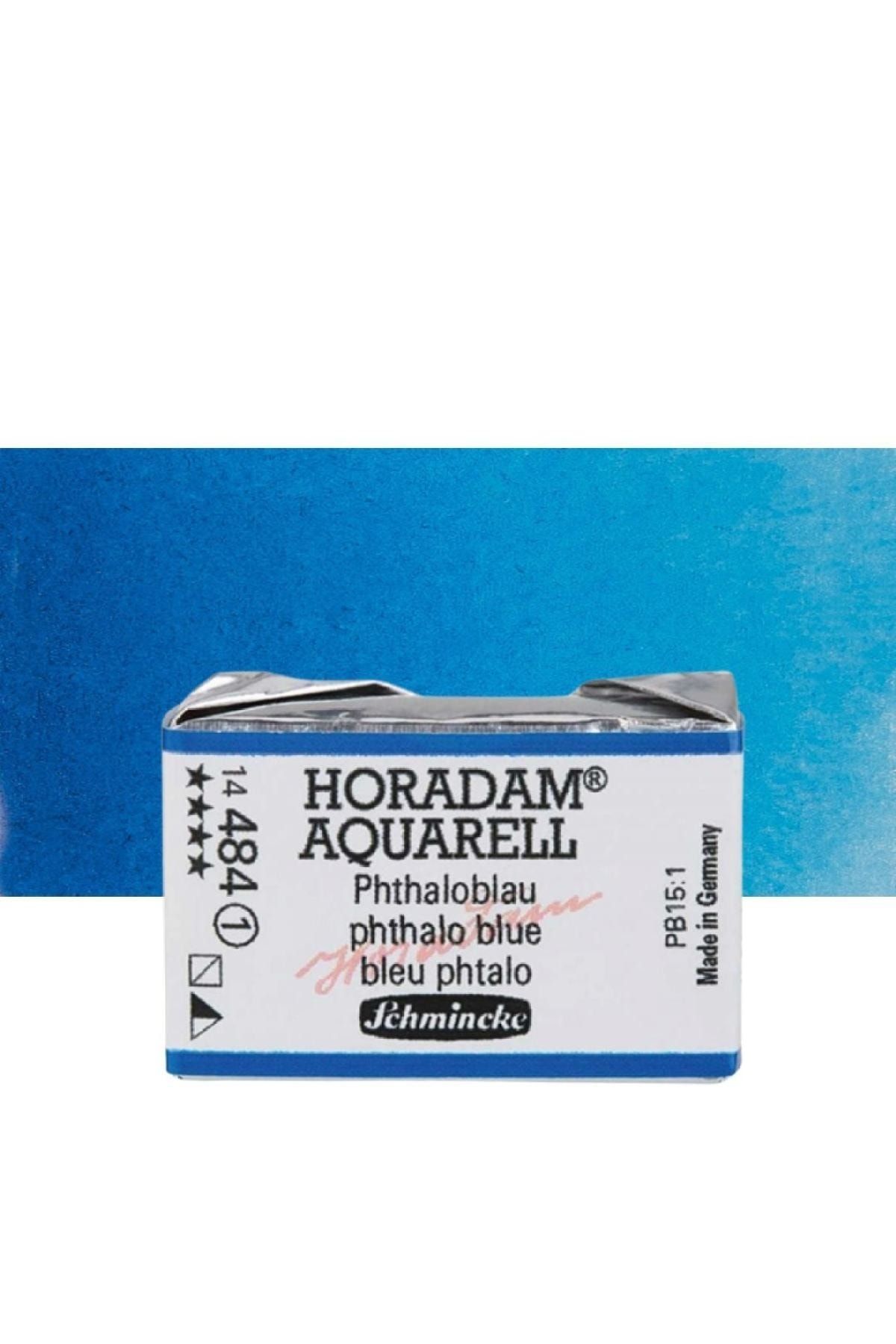 Schmincke Horadam Aquarell Tam Tablet Sulu Boya Phthalo Blue 484 S.1
