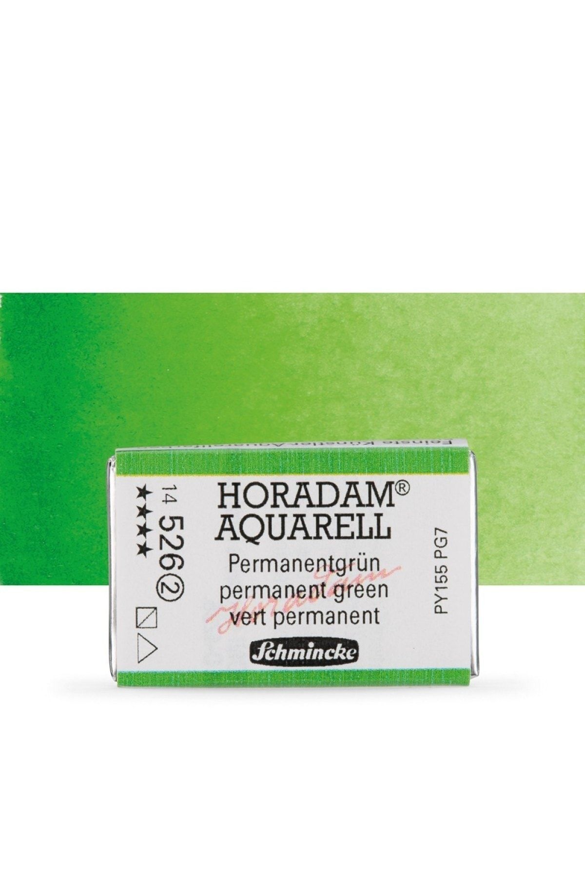 Schmincke Horadam Aquarell Tam Tablet Sulu Boya Permanent Green 526 S.2