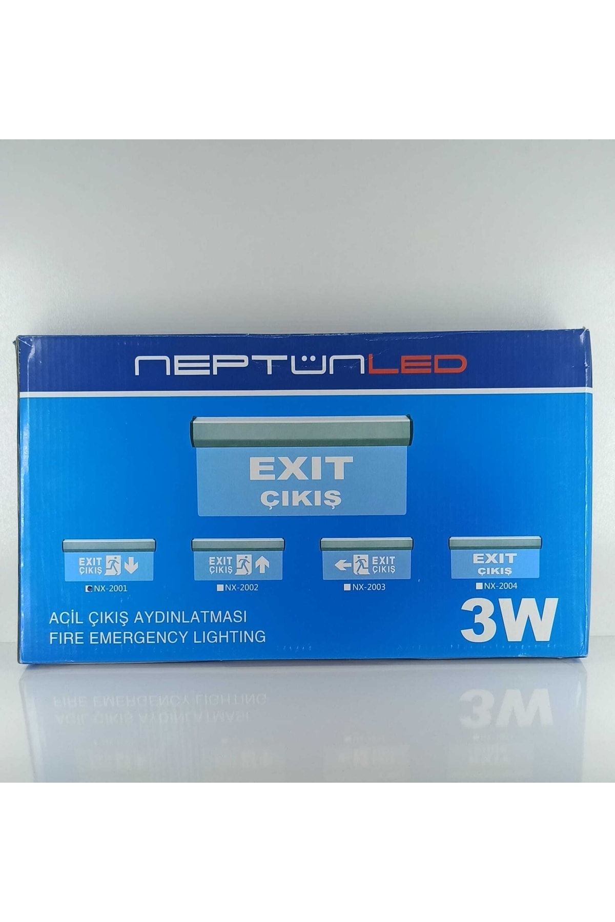 Neptün Led Işıklı 3watt Acil Exit Çıkış Yönlendirme Armatürü Levhası (aşağı Yönlü)