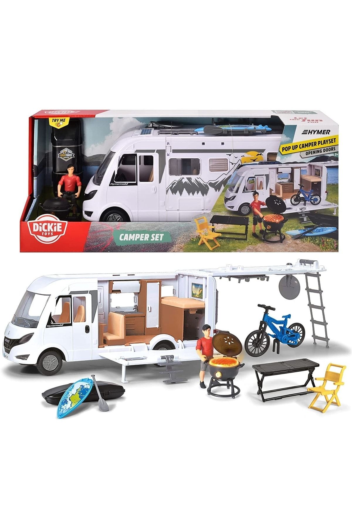 Dickie Toys Mercedes Hymer Oyuncak Karavan Playlife Camping Kamp Set