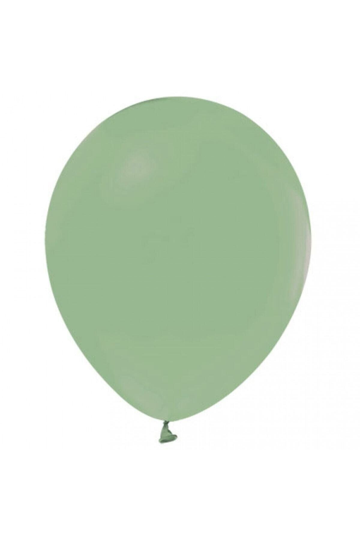 HKNYS 50 Adet Kuf Yeşili Soft Renk Pastel Balon-+ Balon Zinciri Balon Bandı Hediye