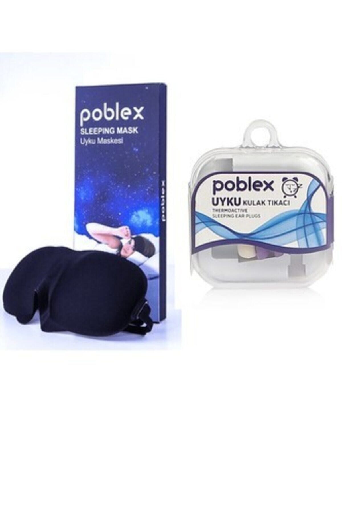 Poblex 3d Uyku Maskesi - Uyku Kulak Tıkacı (m) Hediyesi