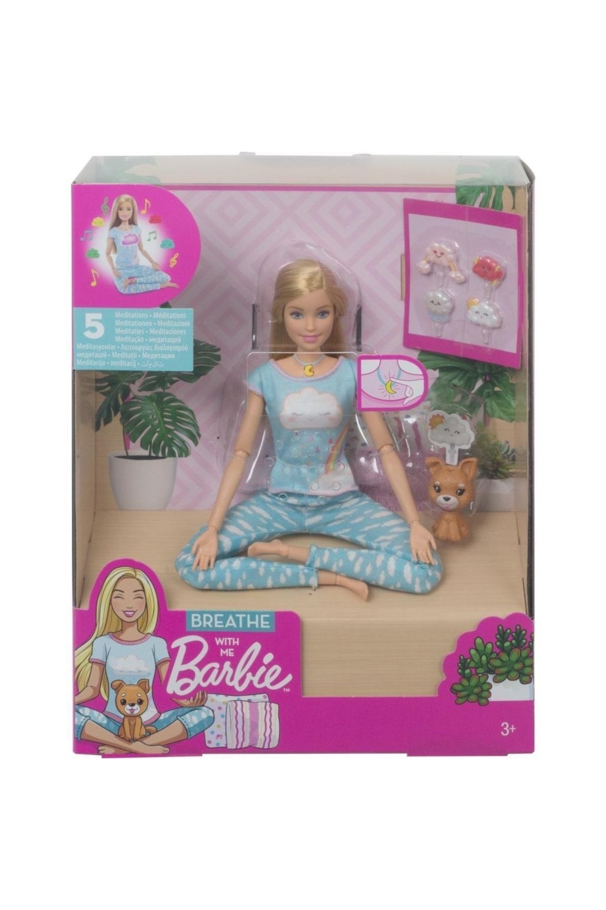 Barbie Wellness - Nefes Egzersizi Bebeği, 5 Işıklı Ve Rehberli Meditasyon Egzersizi