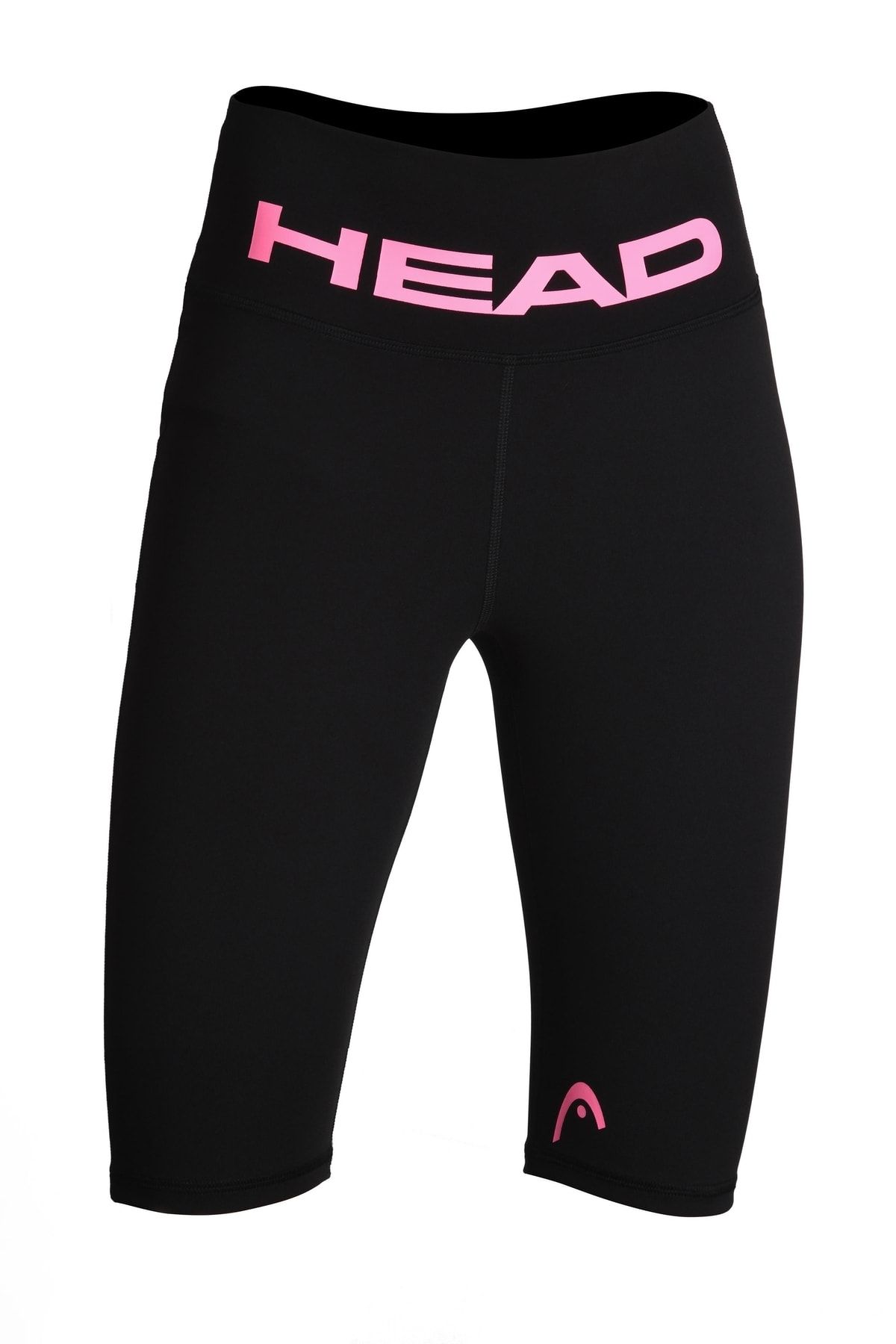 Head Kadın Pembe Logo Baskı Yüksek Bel Comfort Esnek Toparlayıcı Sporcu Diz Üstü Biker Tayt