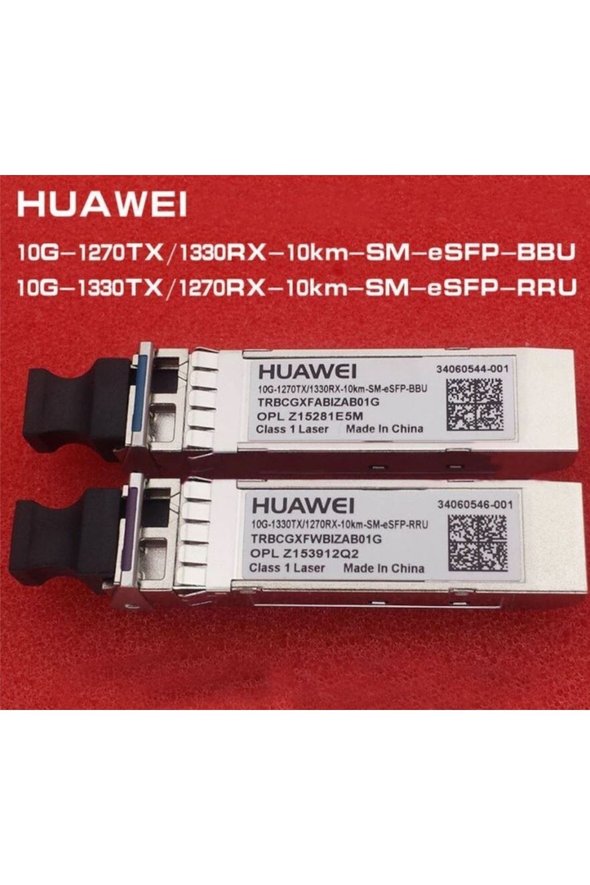 Huawei 1 Pair 2adet:1 Alici +1 Verici 10g Tek Core Sfp 10km