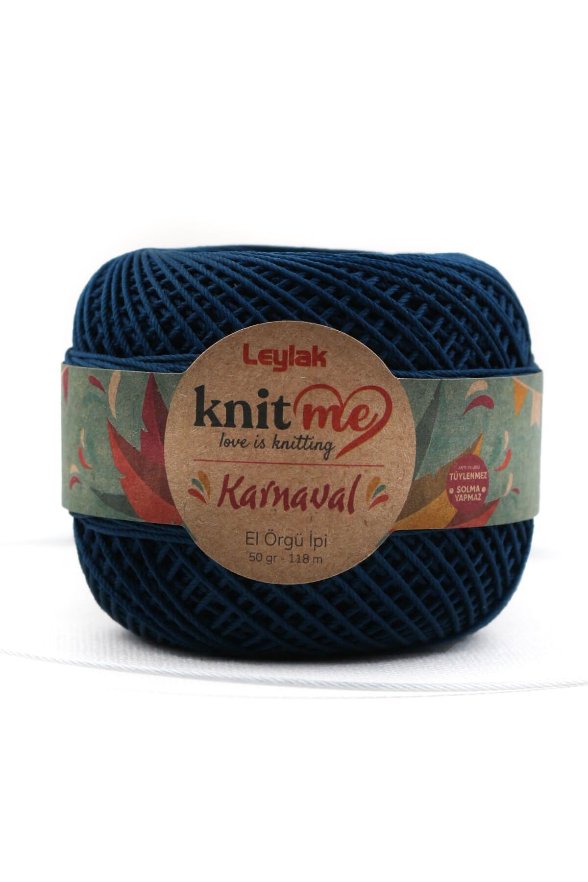 knitme Karnaval 50 Gr Sağlam Tüylenmez Solmaz Polyestser El Örgü Ipi Taka Yarn (3273)