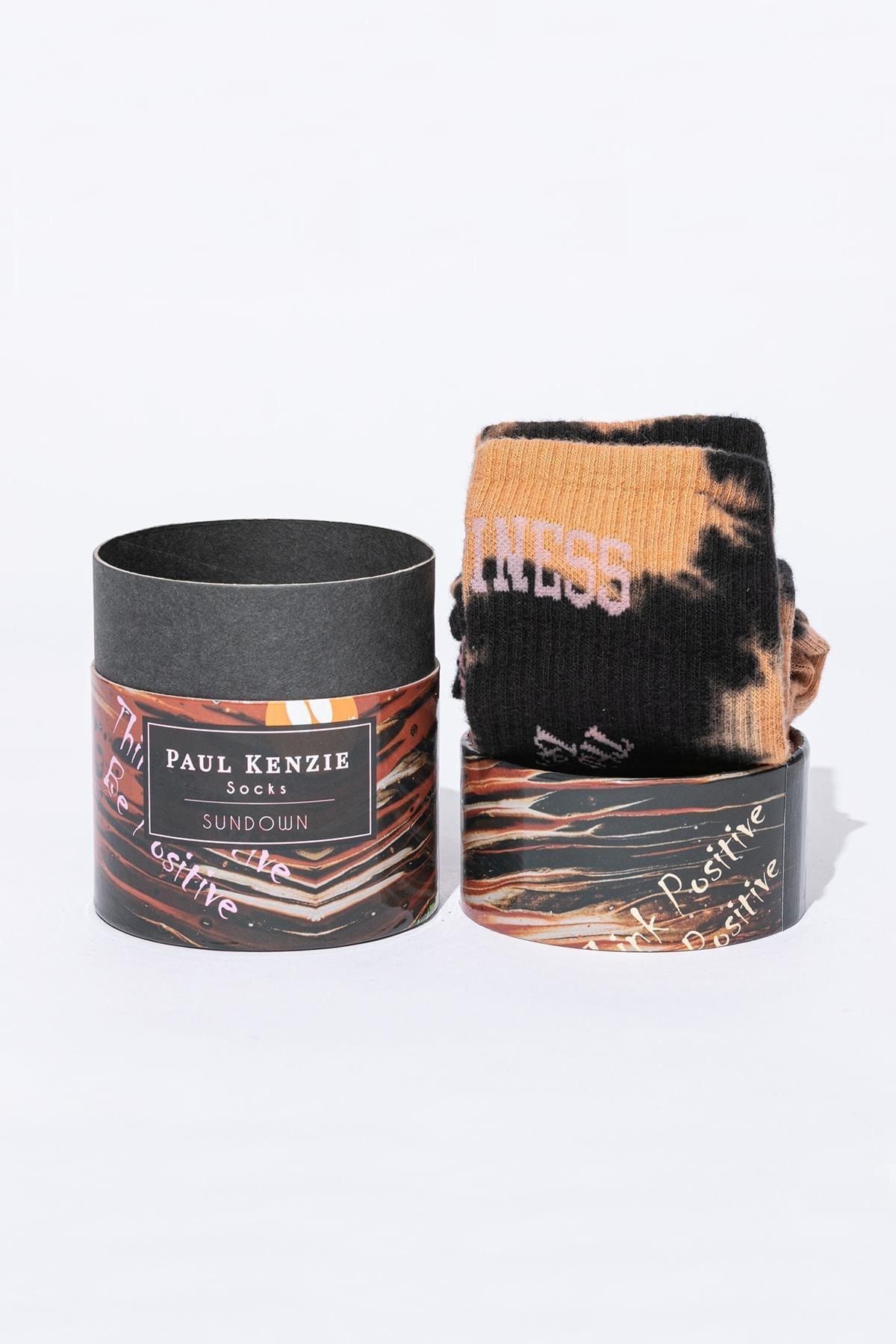 Paul Kenzie Smile Dye Unisex Batik Desenli Dikişsiz Tenis Çorap Sundown