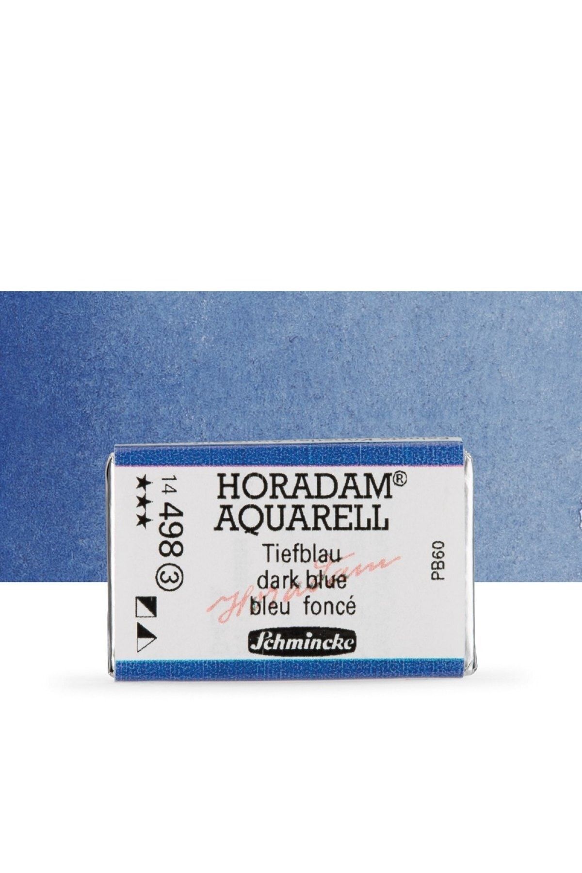 Schmincke Horadam Aquarell Tam Tablet Sulu Boya Dark Blue Indigo 498 S.3