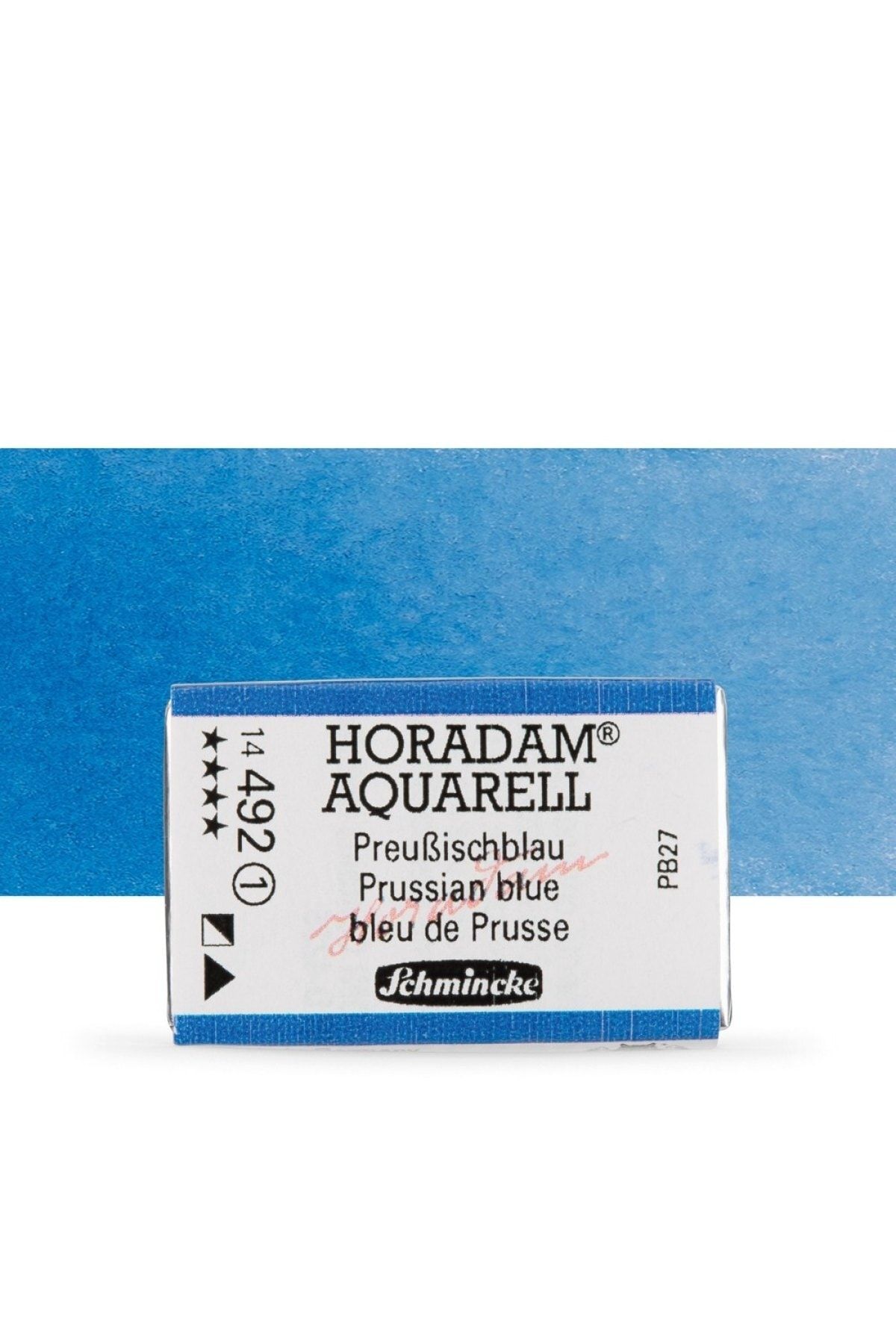 Schmincke Horadam Aquarell Tam Tablet Sulu Boya Prussian Blue 492 S.1