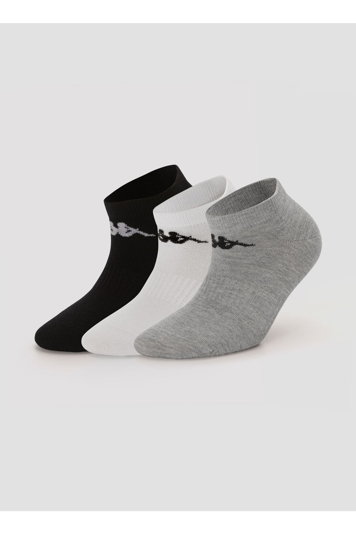 Kappa Siyah - Beyaz - Gri Unisex Çorap 381n1lw Authentıc Sandy Tk 3pack