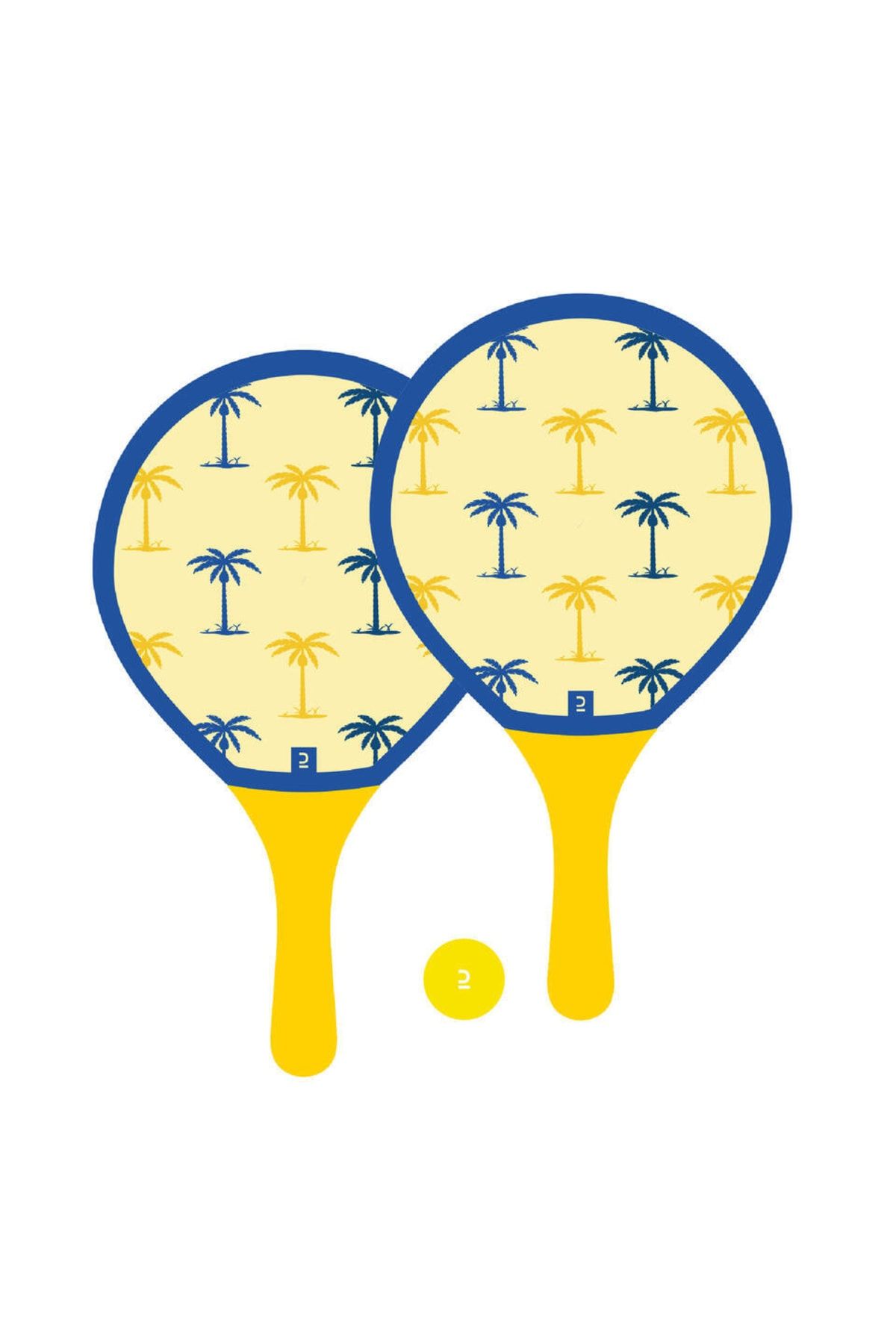 Decathlon Sandever Plaj Tenisi Raket Seti - Sarı - Woody Racket