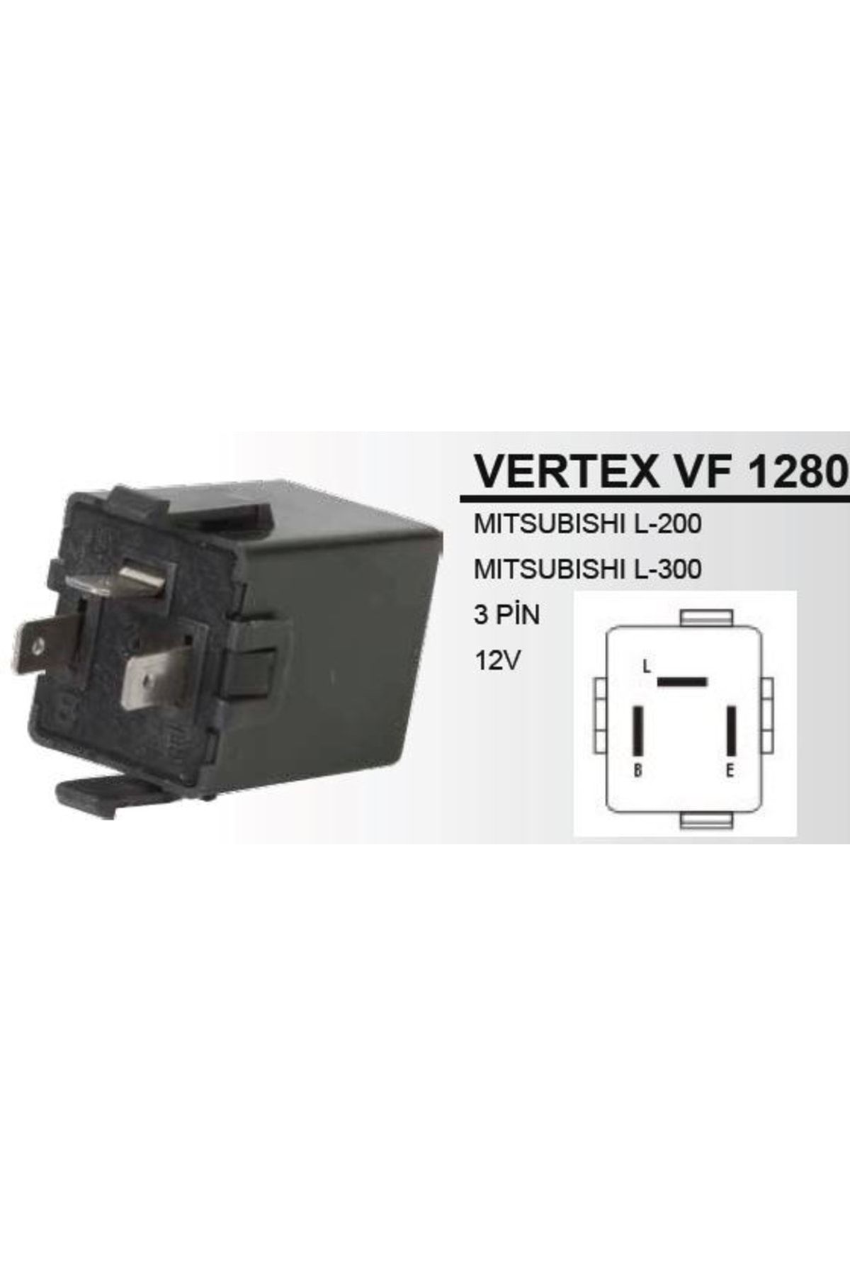 Vertex 12V 3PIN FLAŞÖR MITSUBISHI L200-L300 - VF1280 Uyumlu