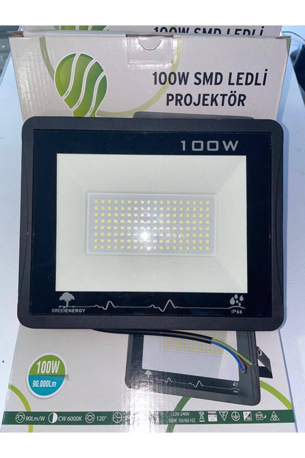 Forest 100w 9000lm Beyaz Işık Led Projektör 2 Yıl Garantili