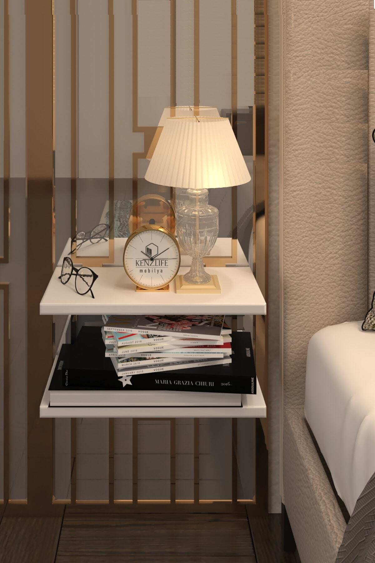 Kenzlife Komodin Guiseppe Byz Komidin 39*19 2 Parça Duvara Monte Askı Kenzlife Komodin Guiseppe Byz Komidin 39*19 2 Parça Duvara Monte Askı