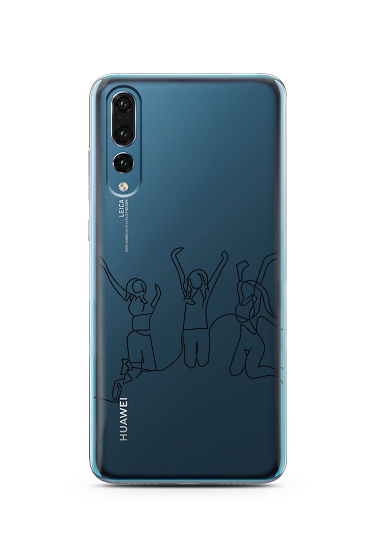 Spoyi Huawei P20 Pro Art Friends Tasarımlı Süper Şeffaf Telefon Kılıfı