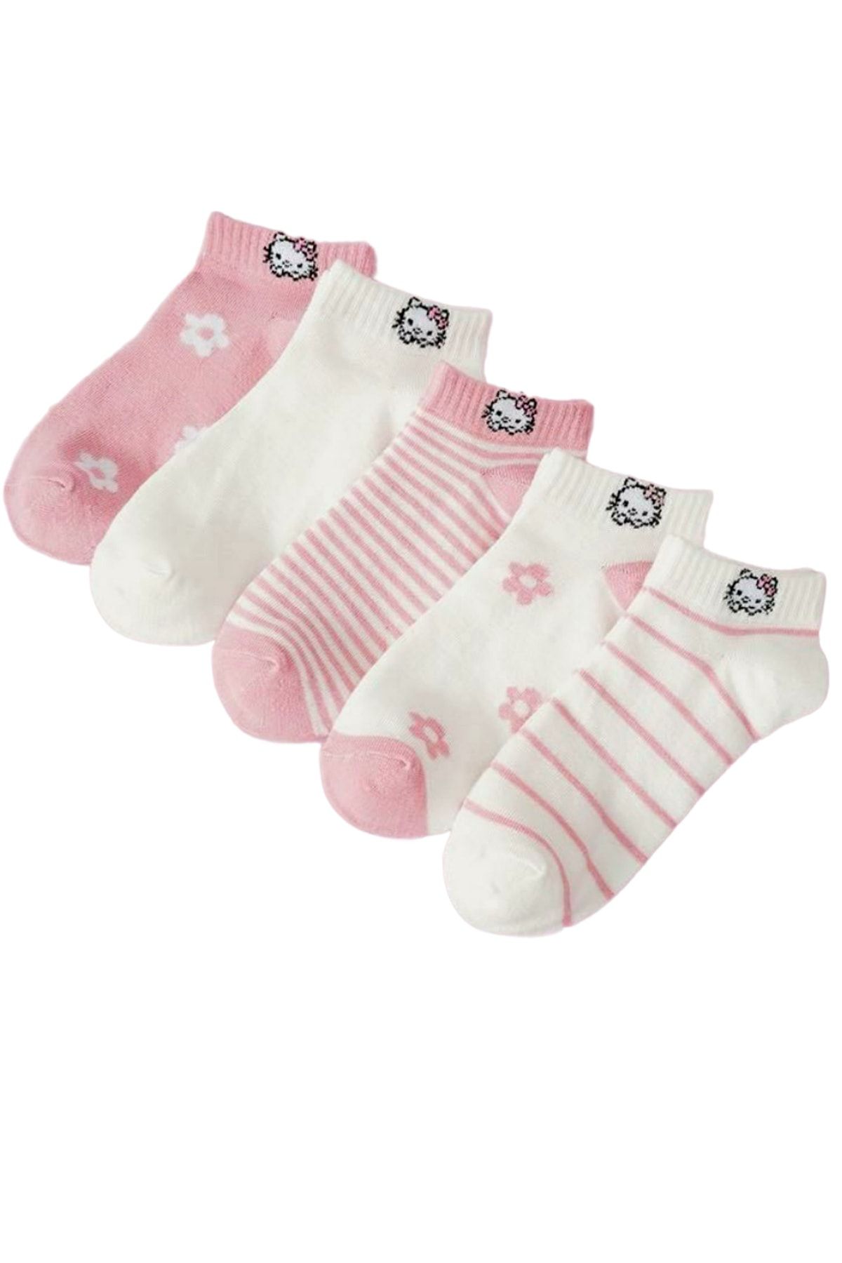 socksbox 5 Li Kadın Pamuklu Soft Kısa Çorap / 36-40 / Pembe5
