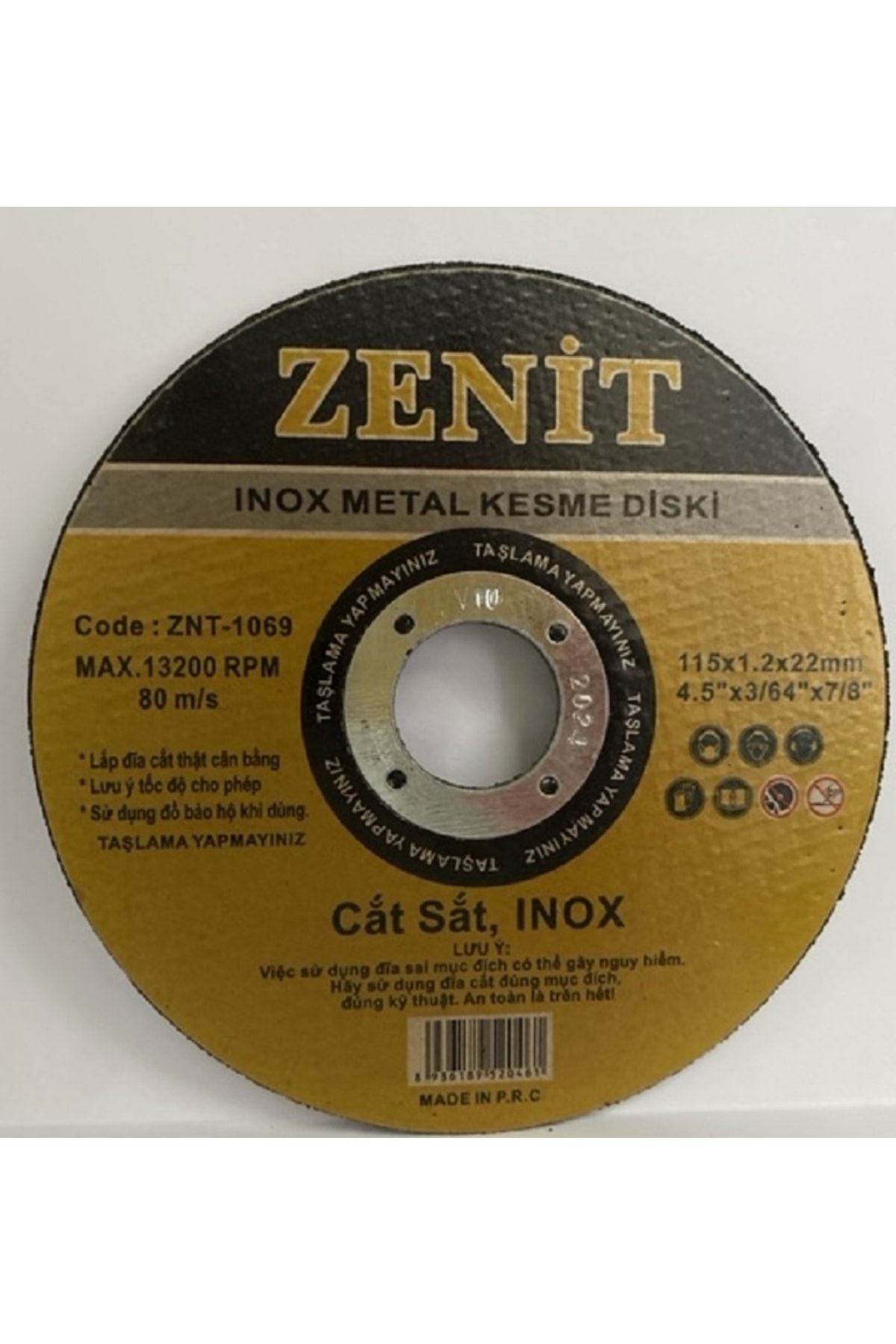 RENKYAPI Metal Malzeme Kesici Zenit Znt-1069 Taşlama Diski 5 Adet 115*1,2*22mm