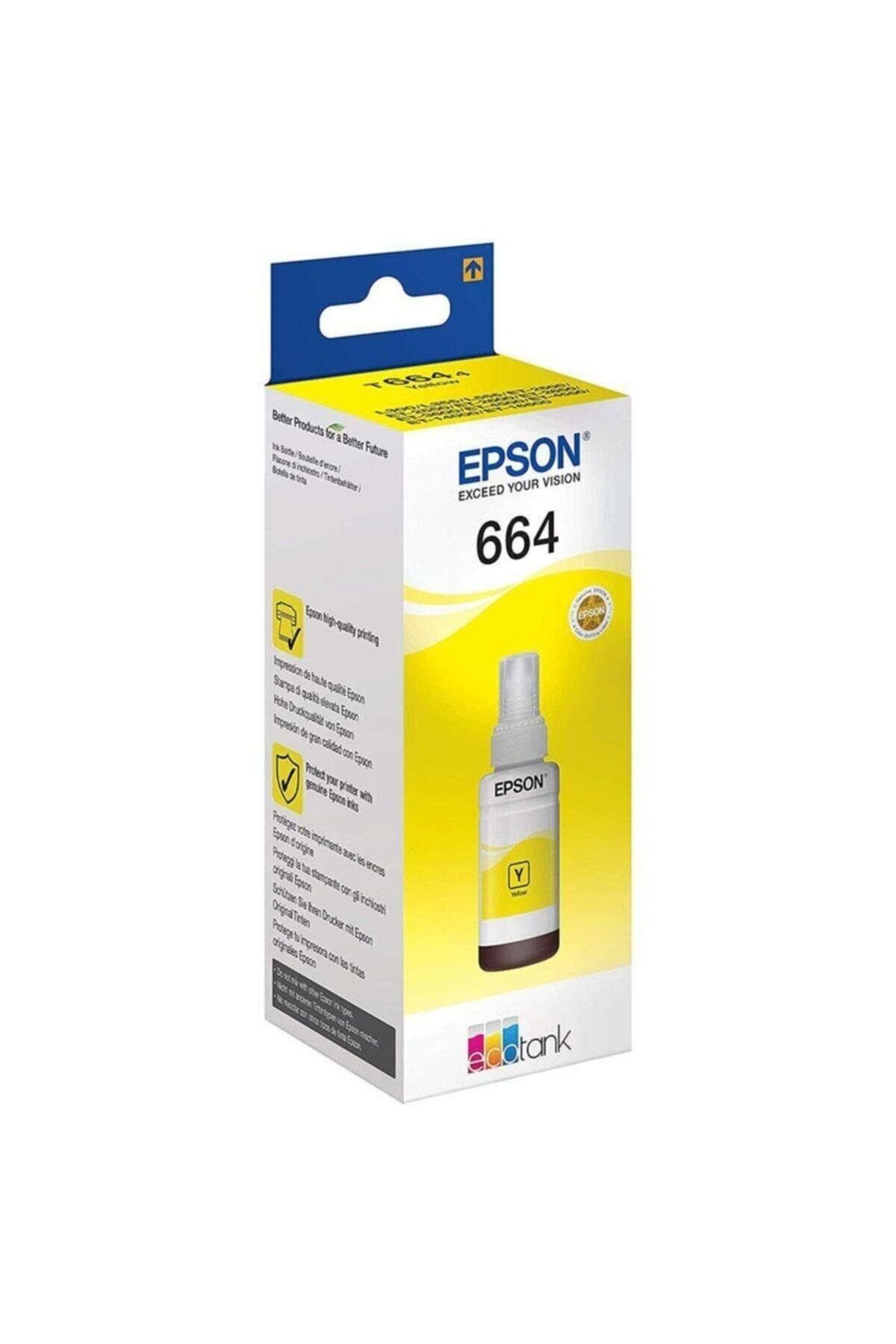 Epson T6644 Ecotank L382 sarı  Mürekkep Kartuşu C13t66444a 70ml.