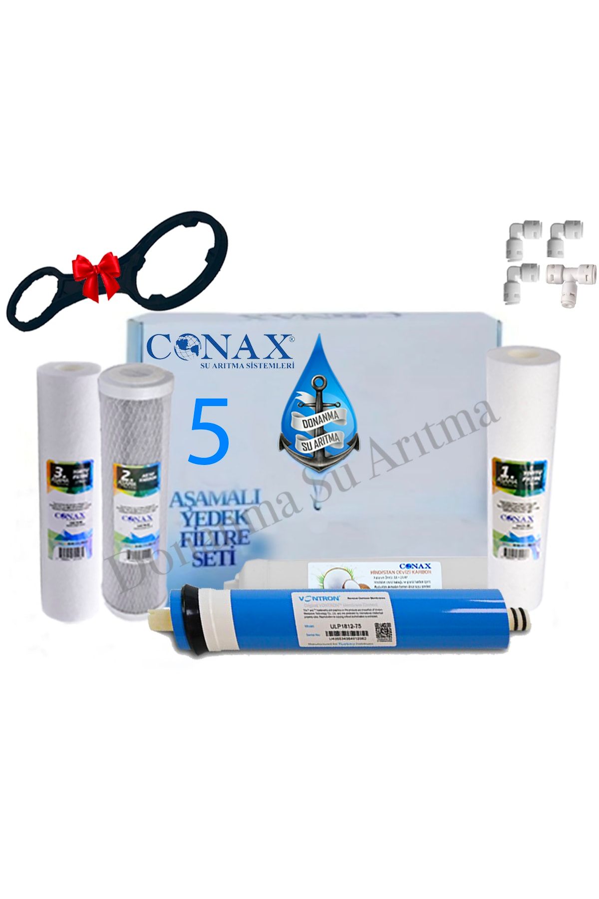 Conax Açık Kasa 5 Li Filtre Seti Vontron Membranlı (blyss Ve Diğer Tüm Açık Kasa Cihazlar Için)