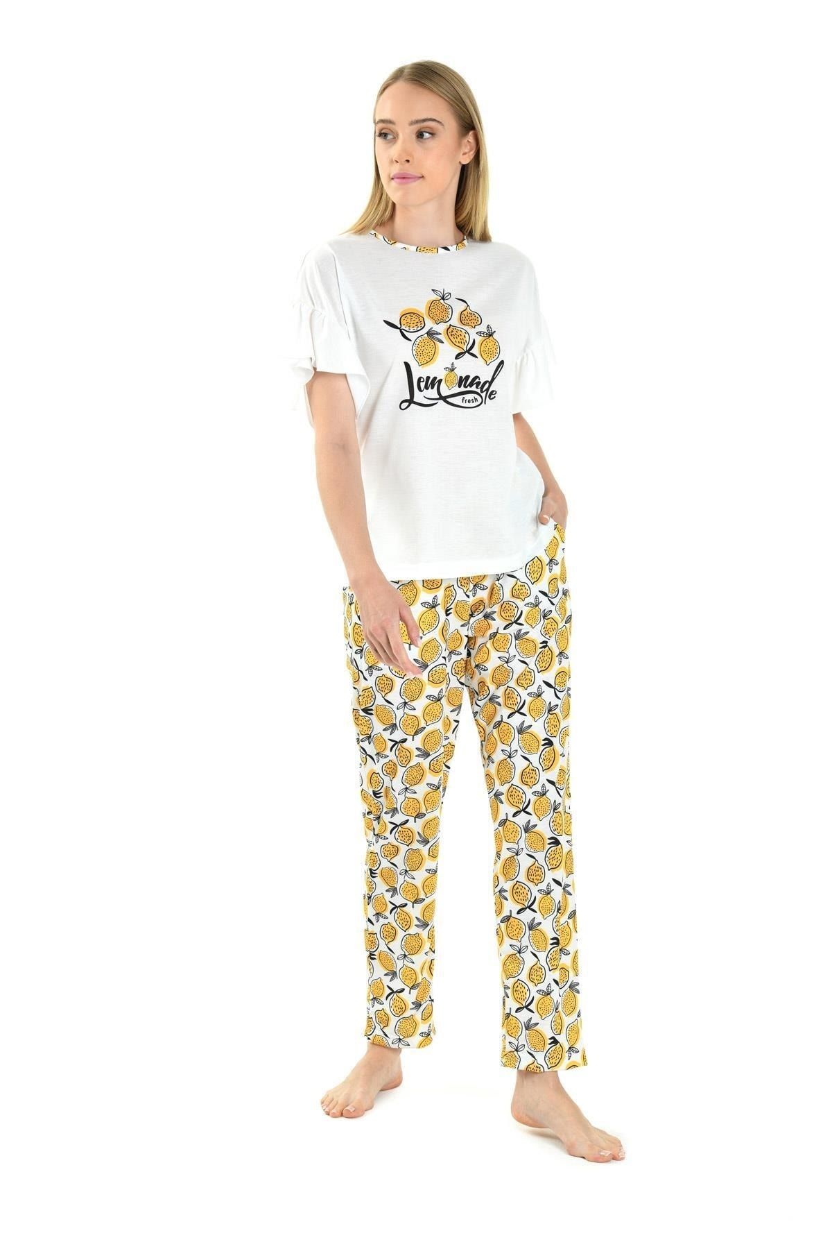 Yeni İnci Viskon Kadın Pijama Takımı