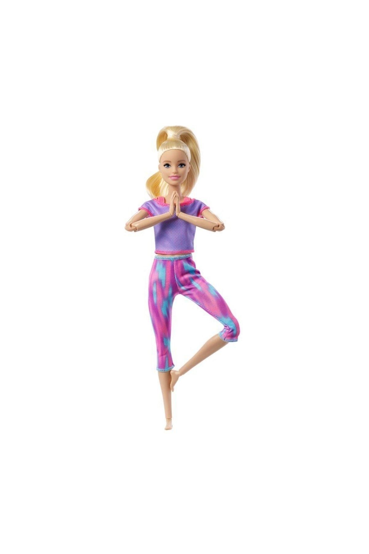 aksuticaret Barbie Sonsuz Hareket Bebeği Sarışın Desenli Taytlı