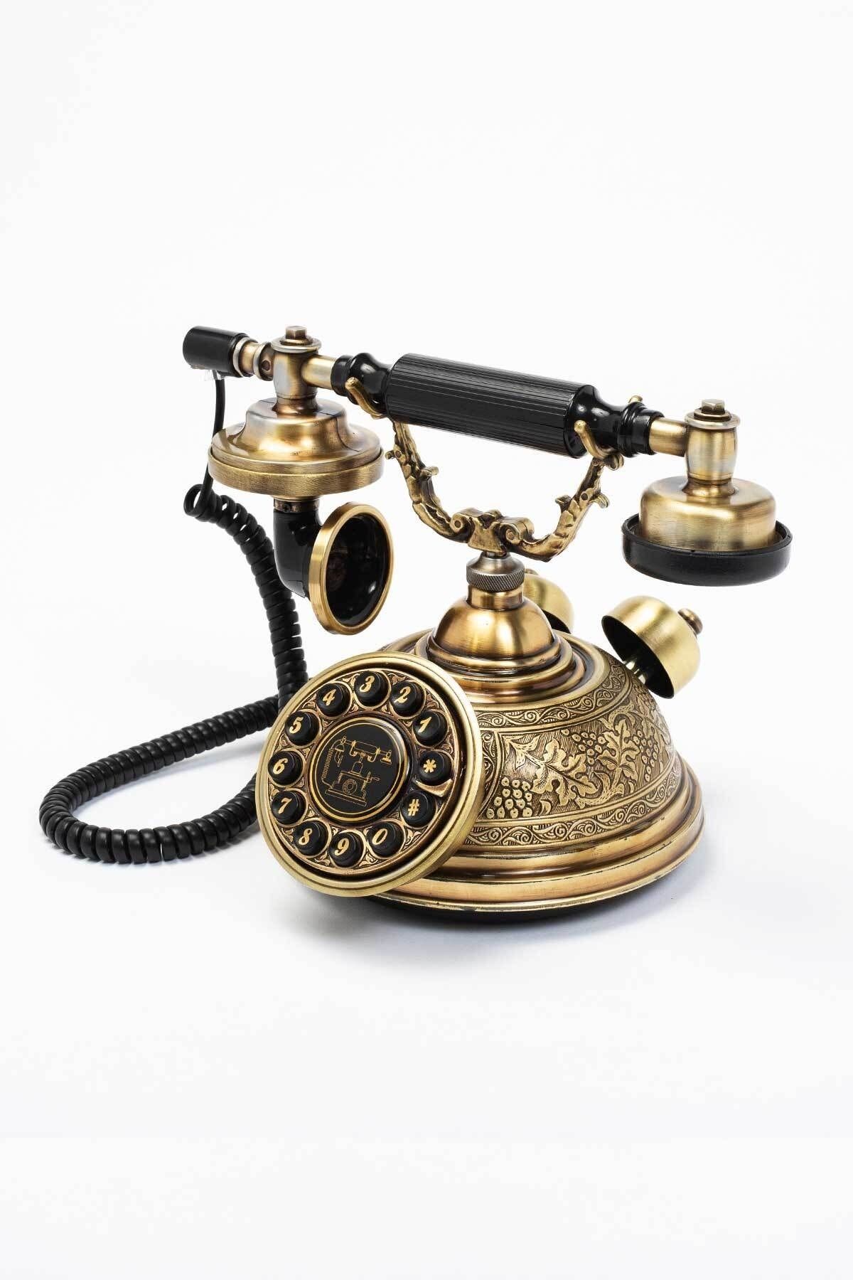 Anna Bell El Dekorlu Kubbe Eskitme Klasik Tuşlu Telefon