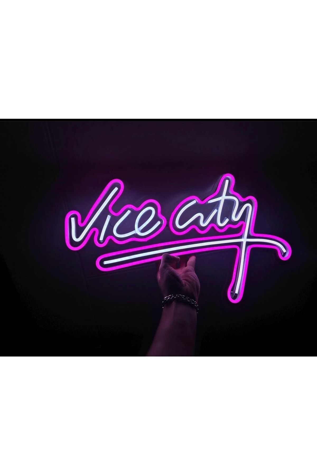 AutoCity Vice City Dekoratif Neon Led Tablo, Neon Duvar Tabela