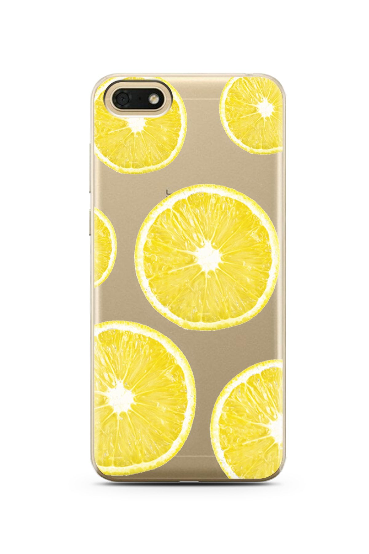 Spoyi Honor 7s Lemons Tasarımlı Süper Şeffaf Telefon Kılıfı