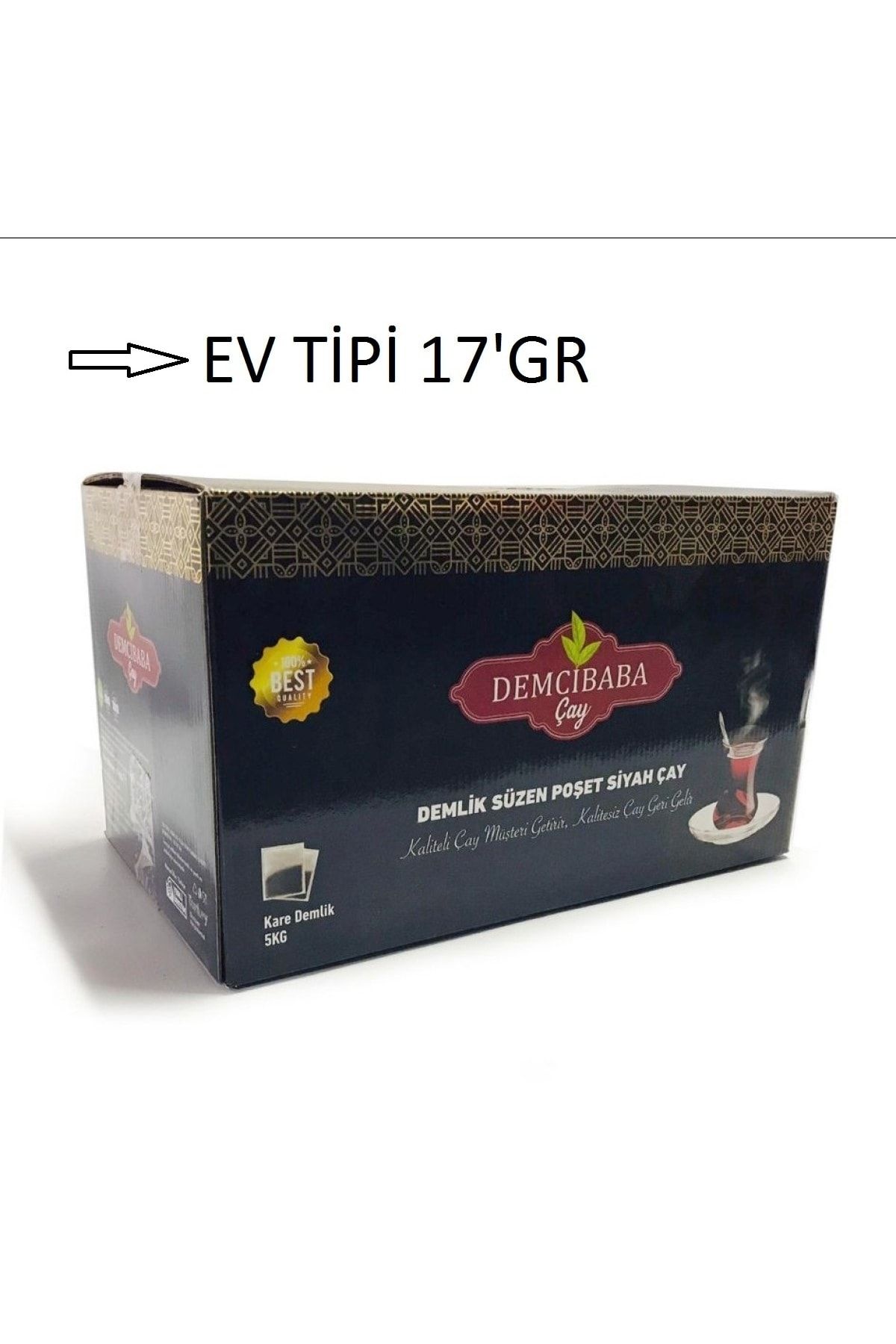 DEMCİBABA Demlik Poşet Çay 15 Gr Ev Tipi 295 Adet 5 Kg