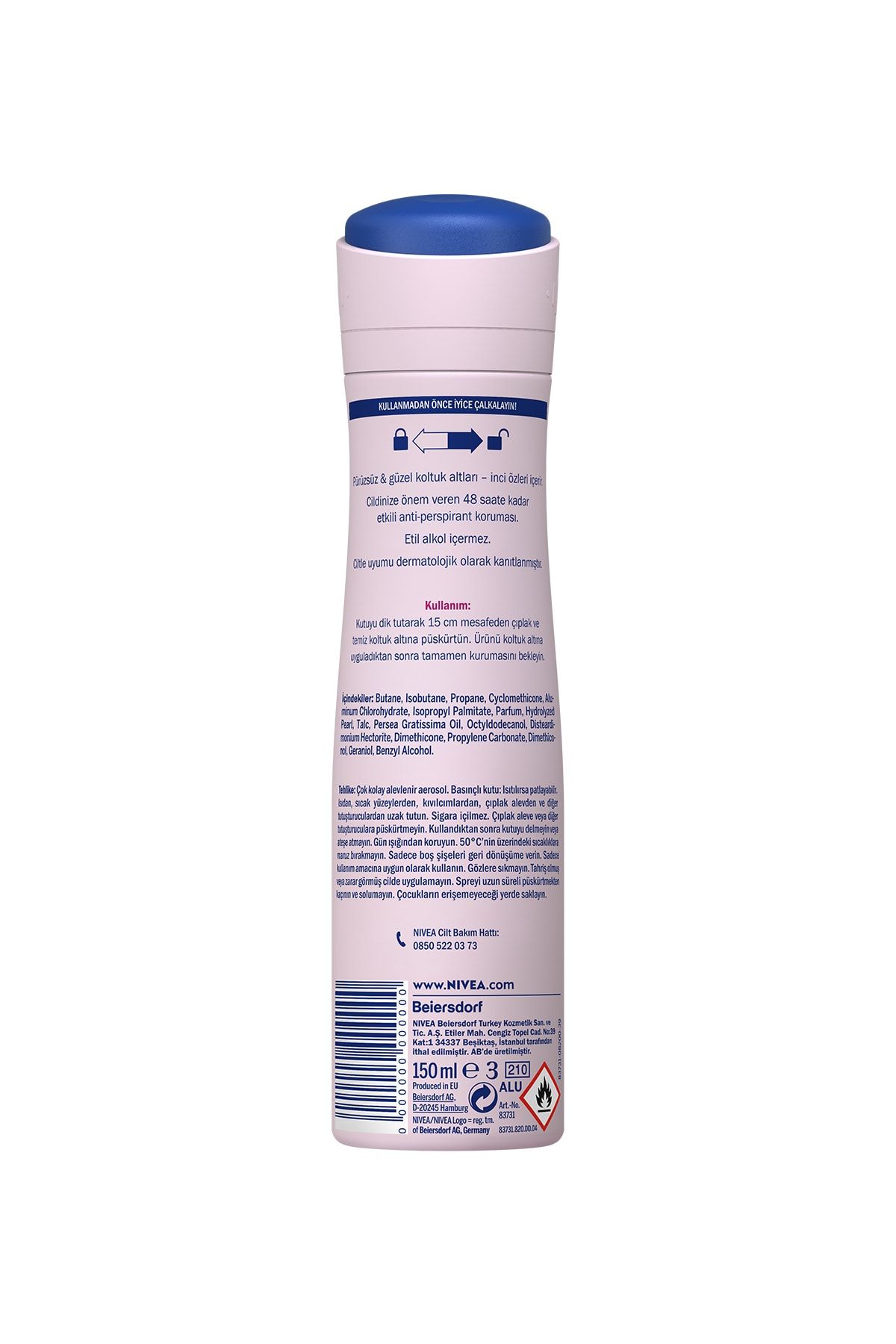 Kadın Sprey Deodorant Pearl & Beauty 150ml,48 Saat Anti-perspirant Koruma_5