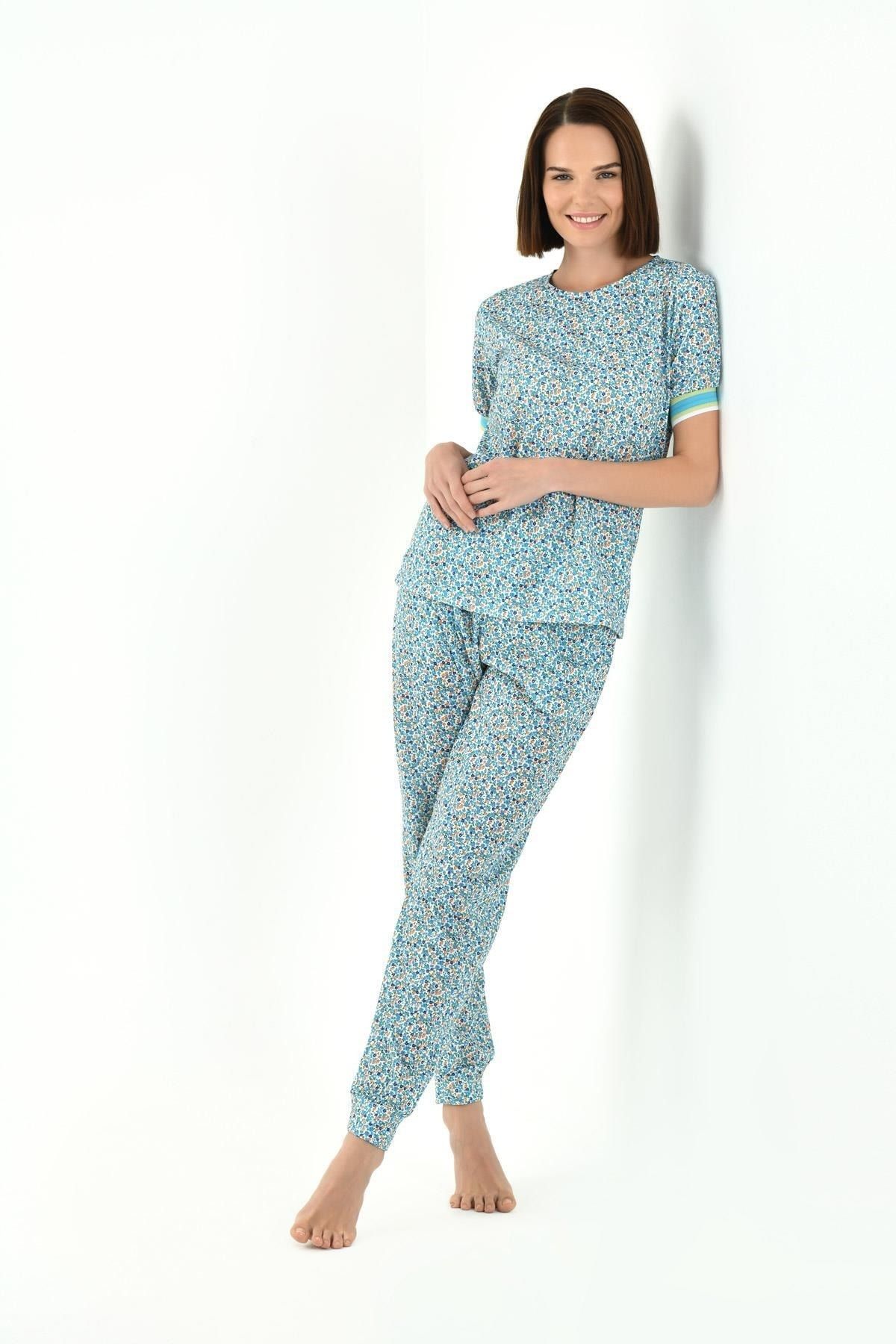 Yeni İnci Viskon Kadın Pijama Takımı