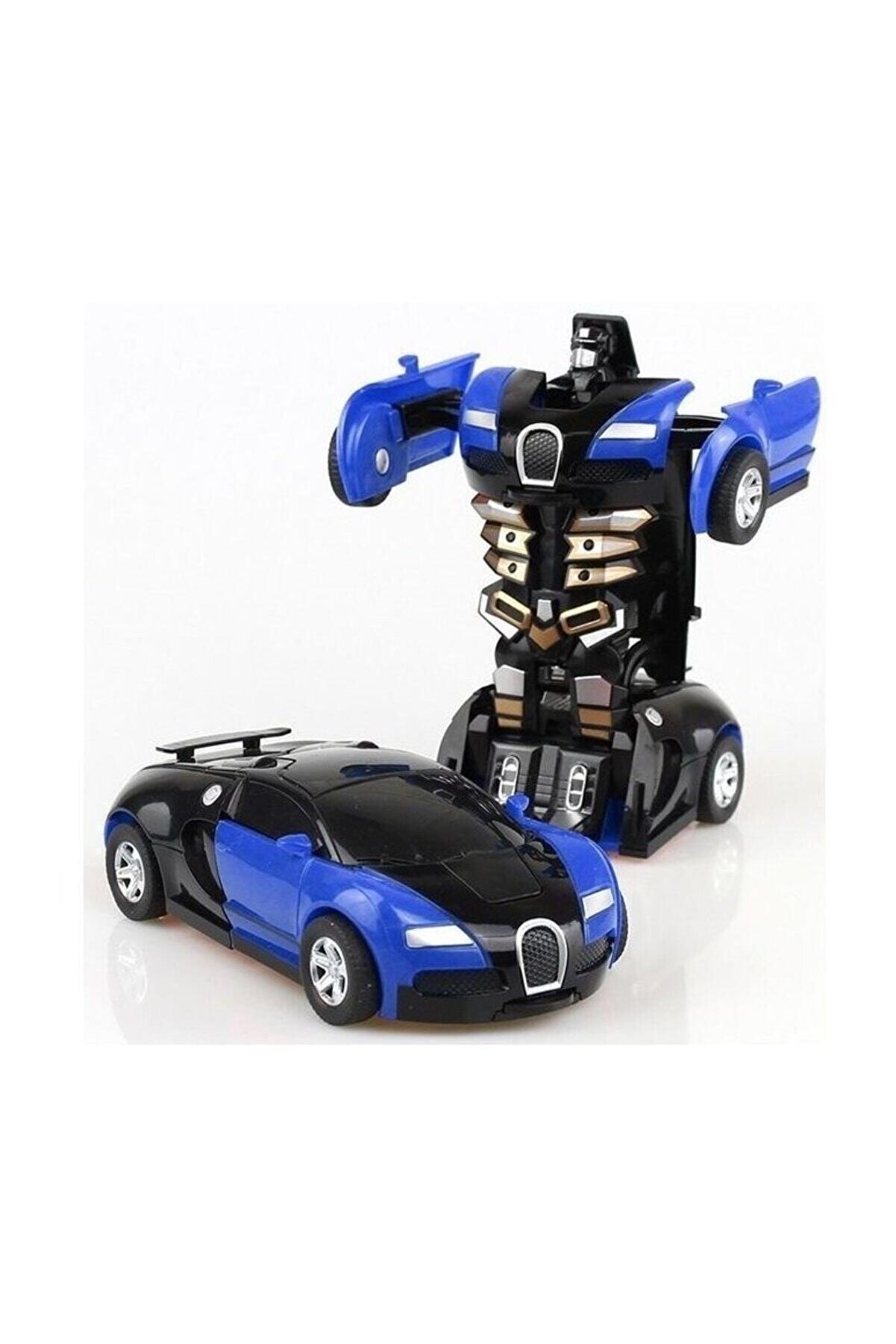 NO NAME Transformers Robot Çek bırak 1:32 Kendinden Robota Dönüşebilen Araba Bugatti