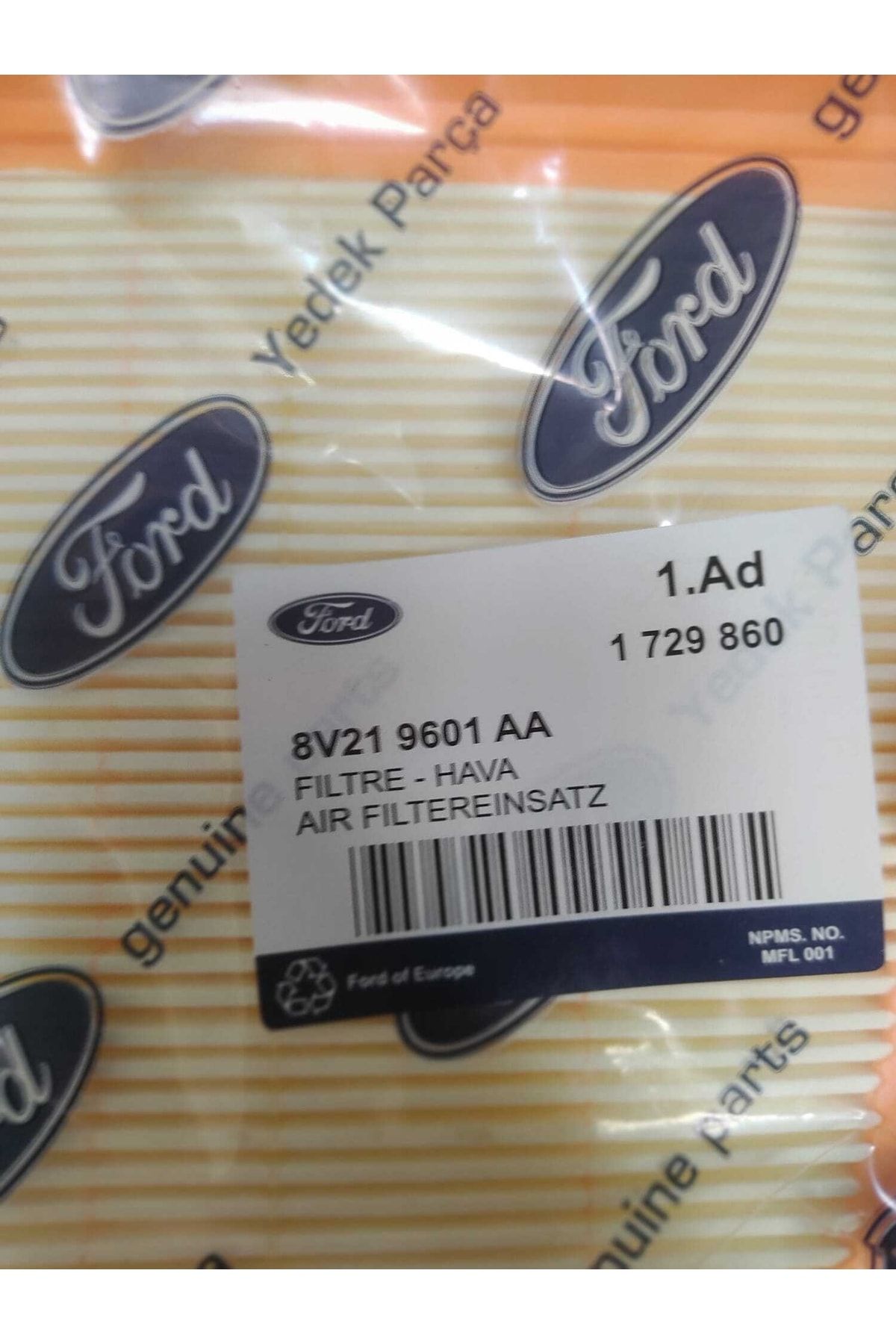 Fiesta Ford 1.4 Tdcı Hava Filtresi 8v219601aa 1729860 Wk879513 Hp 2281