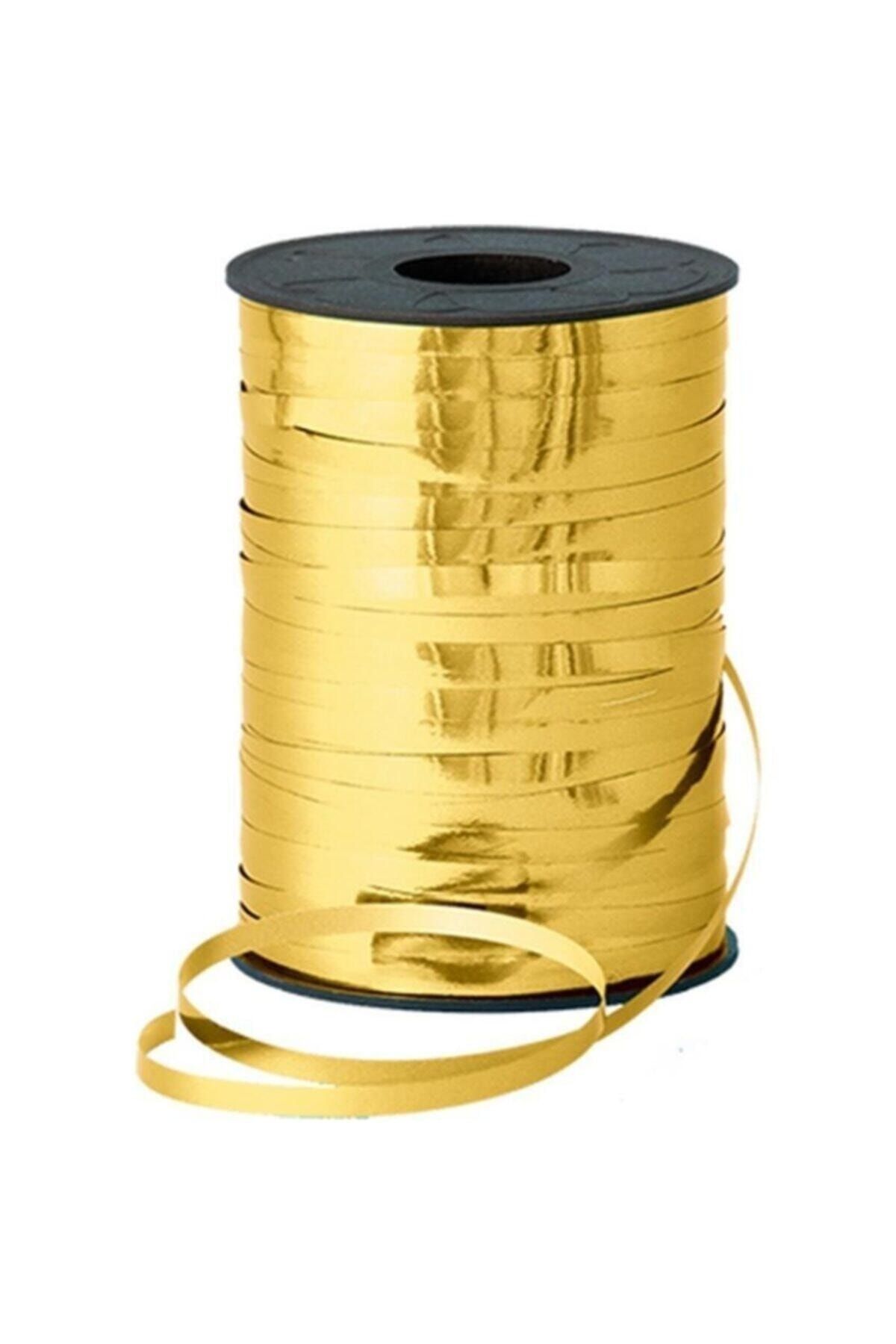 Happyland 1 Adet Metalik Altın Rengi Gold Rafya 200 M Balon Ipi