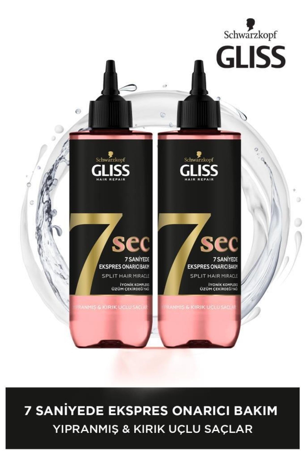 Gliss 7 Saniyede Express Kırık Saçları Onarıcı Sıvı Krem - 7 Sec Split Hair Miracle X 2