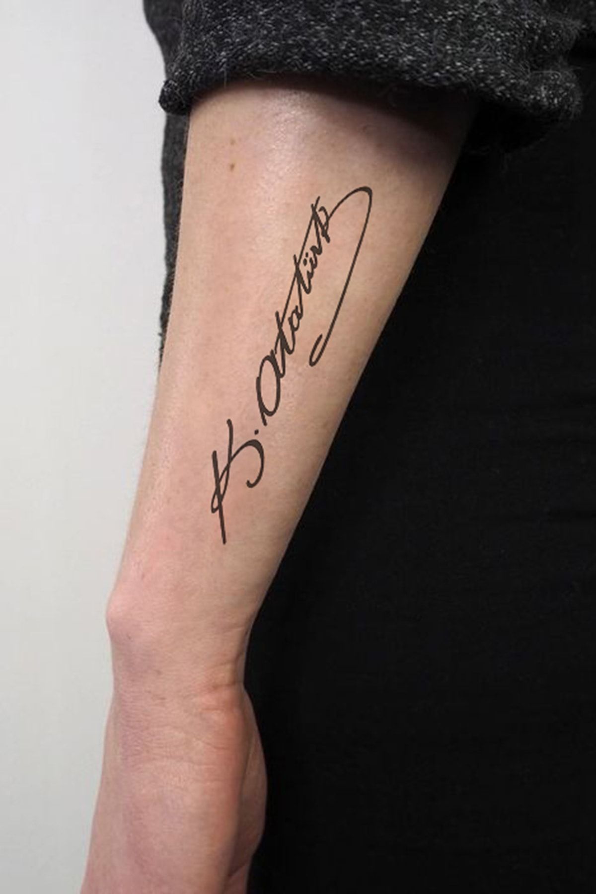 Takıştır Geçici Atatürk Imza Mini Dövme Tattoo