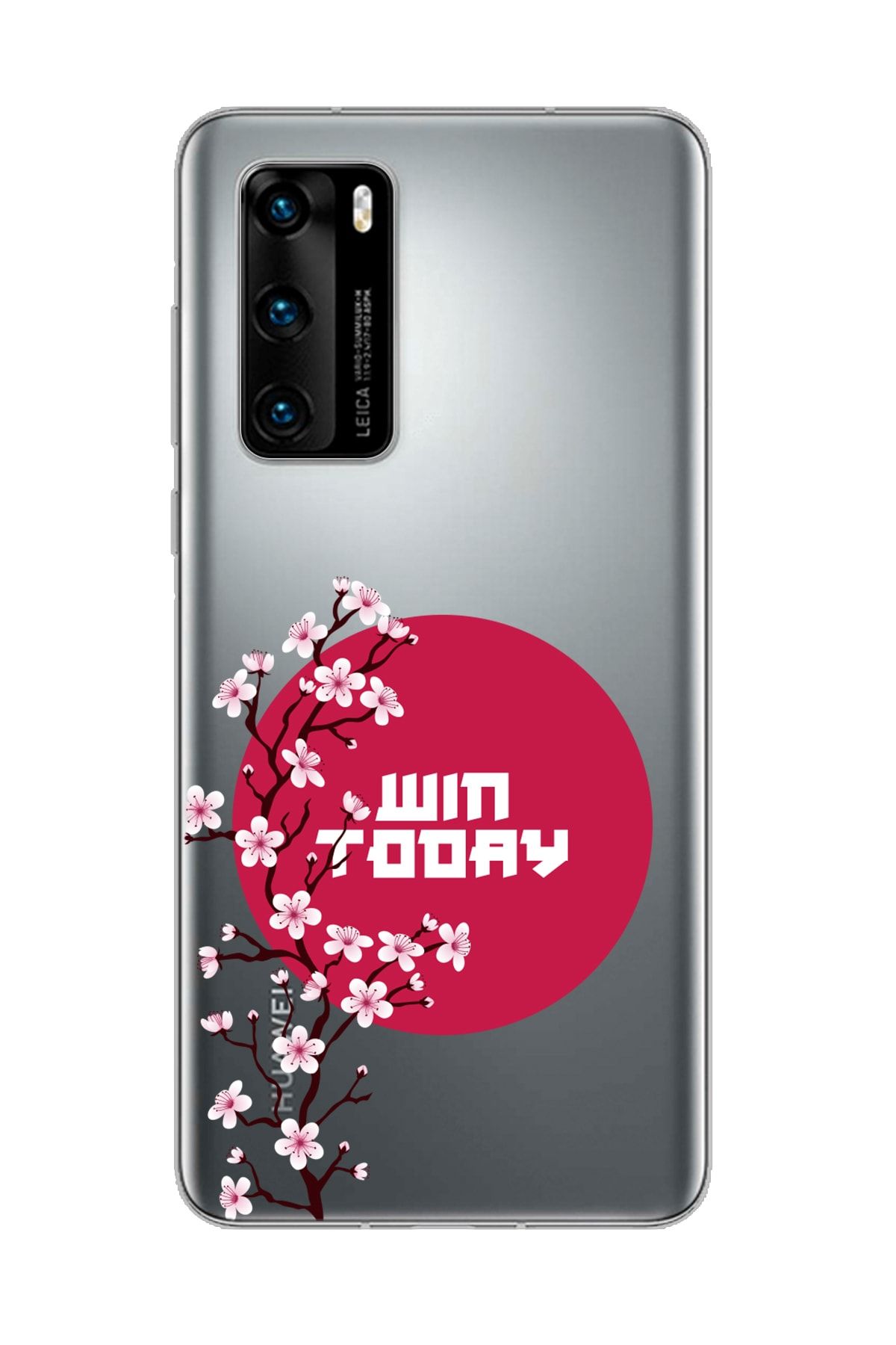 Spoyi Huawei P40 Pro Sakura Today Tasarımlı Süper Şeffaf Telefon Kılıfı