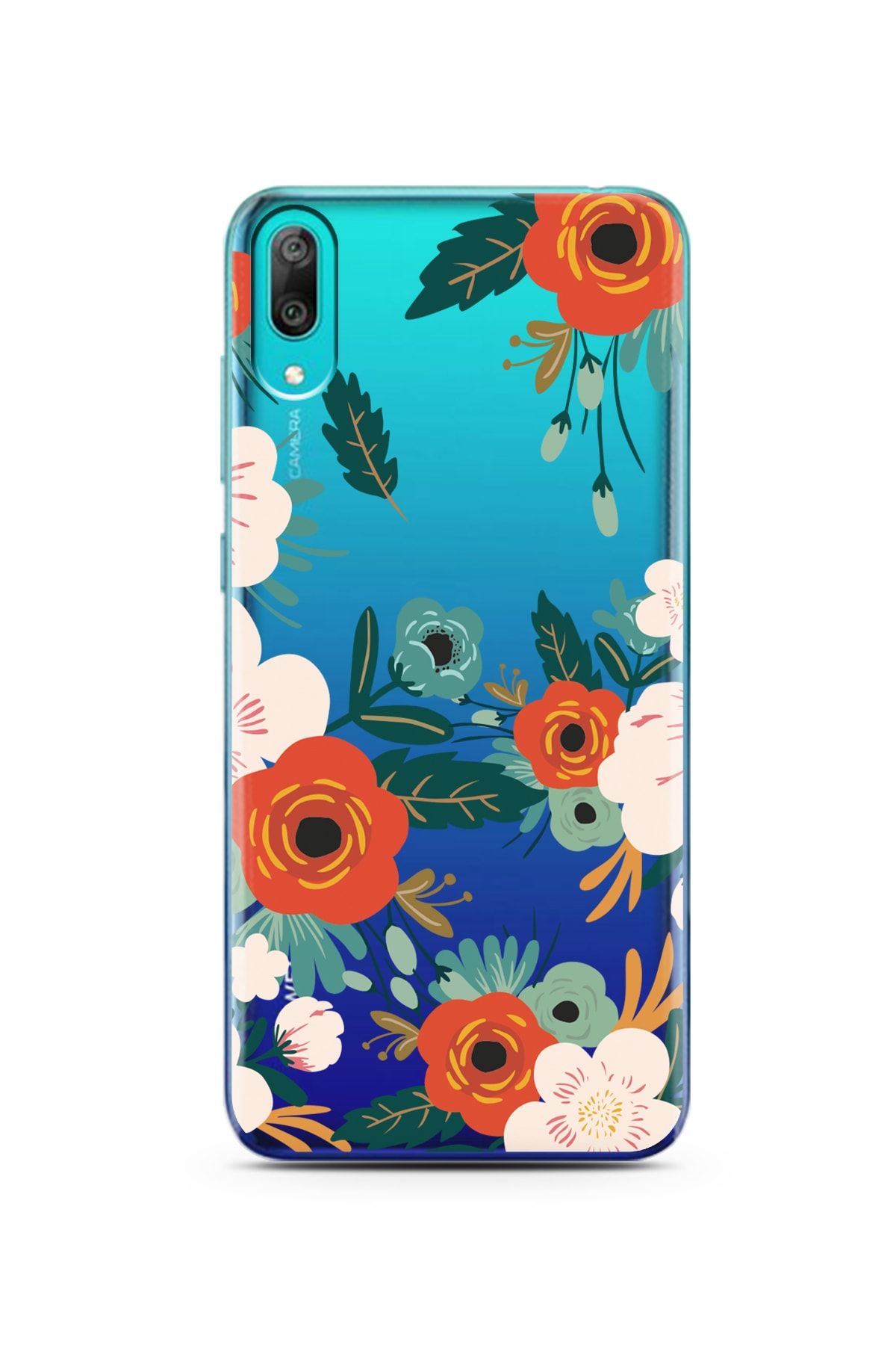 Spoyi Huawei Y7 Pro 2019 Art Açelya Tasarımlı Süper Şeffaf Telefon Kılıfı