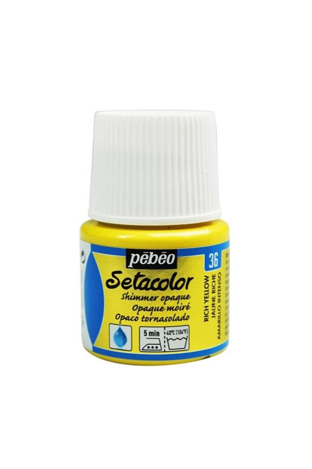 Pebeo Setacolor Shimmer (PIRILTILI) Opak Kumaş Boyası 36 Rıch Yellow 45 ml