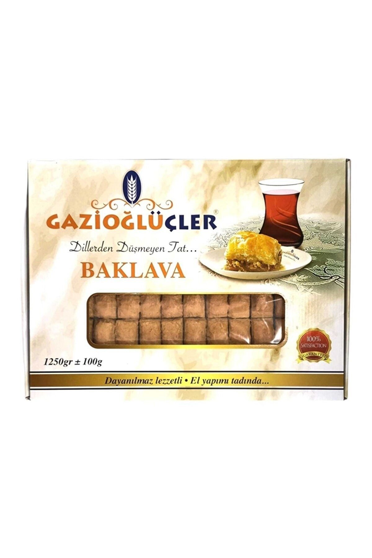 GAZİOĞLU ÜÇLER Gazioğluüçler Hazır Kuru Baklava 1250 Gr(tepsi Hediyeli)