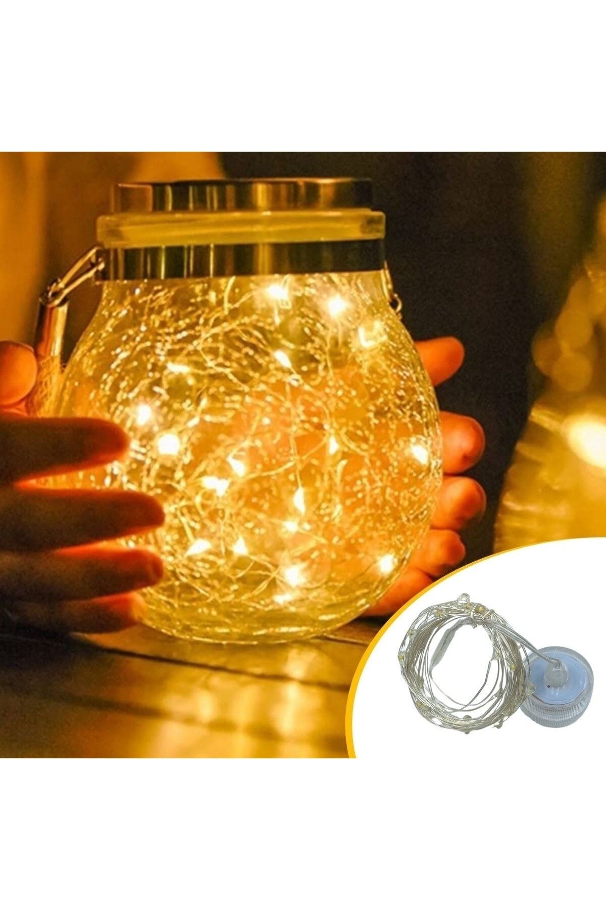 HomeCare ® Bakır Tel 3 Metre Dekoratif Aydınlatma Günışığı Led Işık Zinciri
