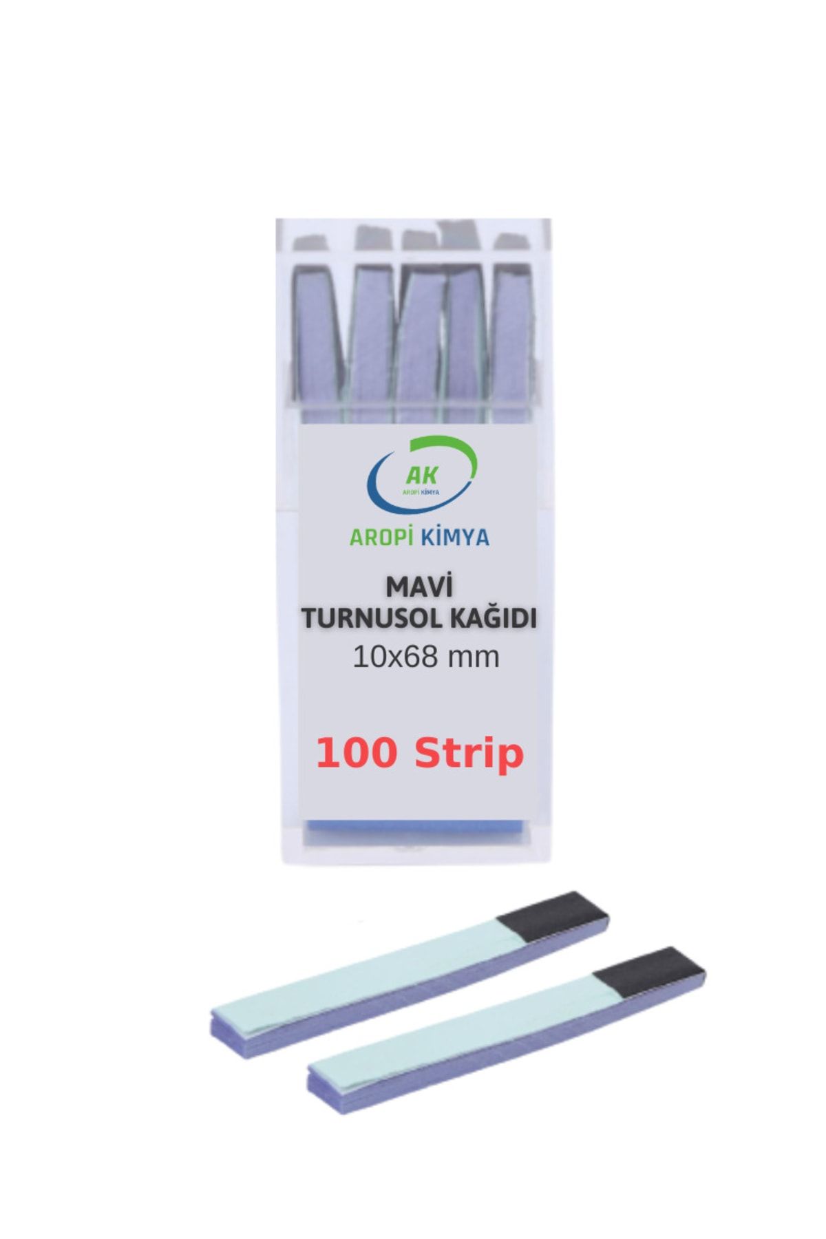 Aropi Turnusol Kağıdı Mavi 100 Test Stripi 10 X 68 Mm