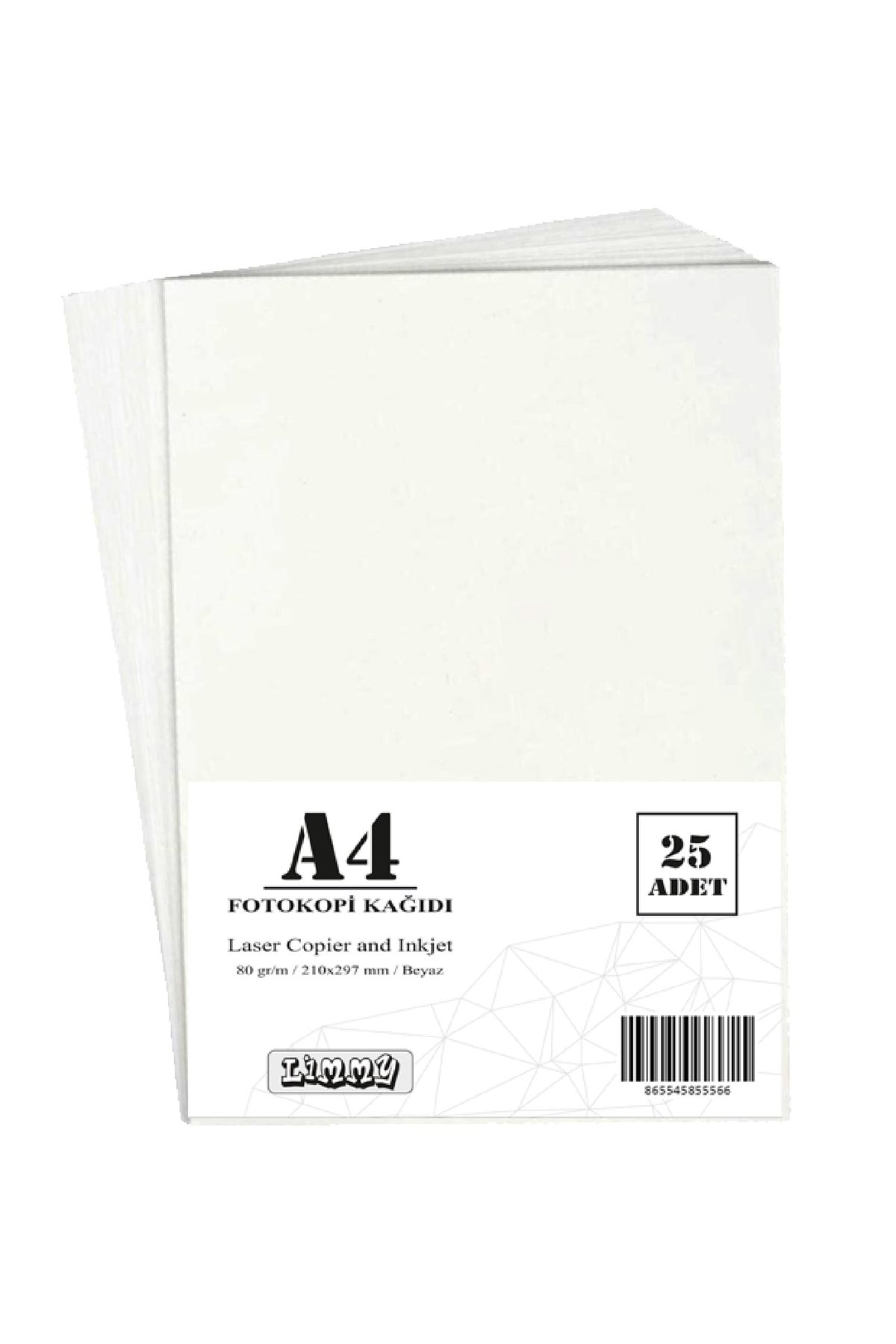 Limmy A4 Kağıdı 80 G/m Beyaz Fotokopi Kağıdı - 25 Adet