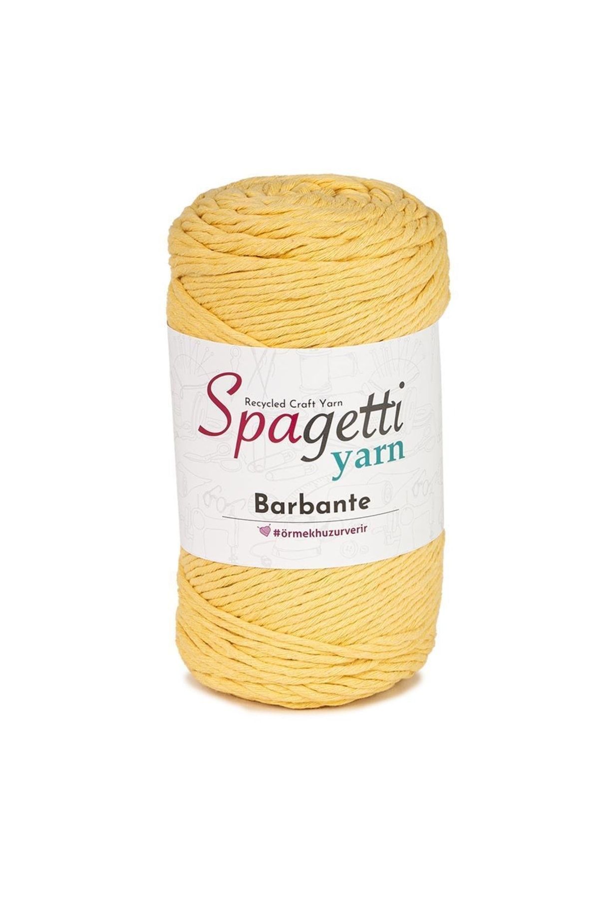 Spagettiyarn Soft Sarı Barbante Ip