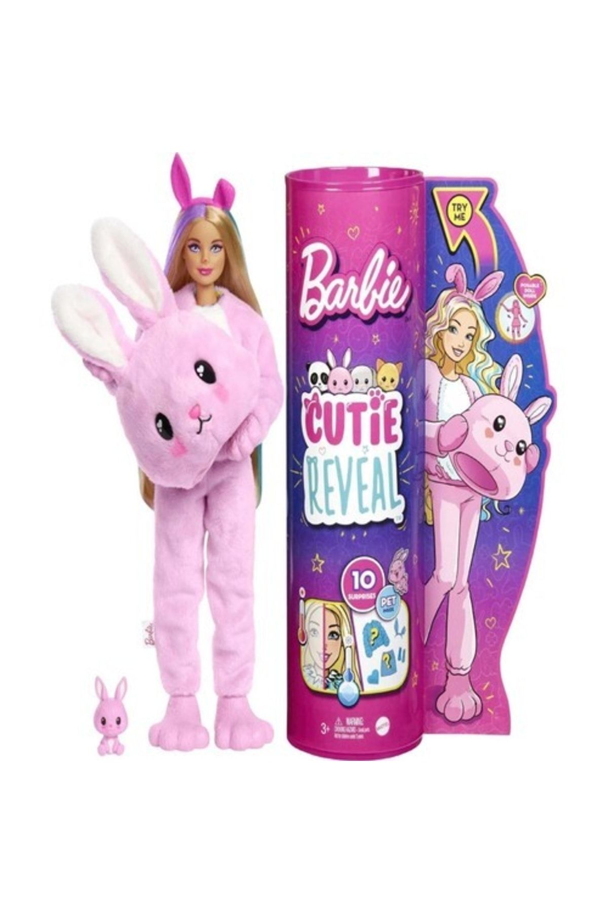 Mattel Barbie Cutie Reveal Tatlı Tavşan Peluş Kostümlü Bebek Hhg18 Hhg19